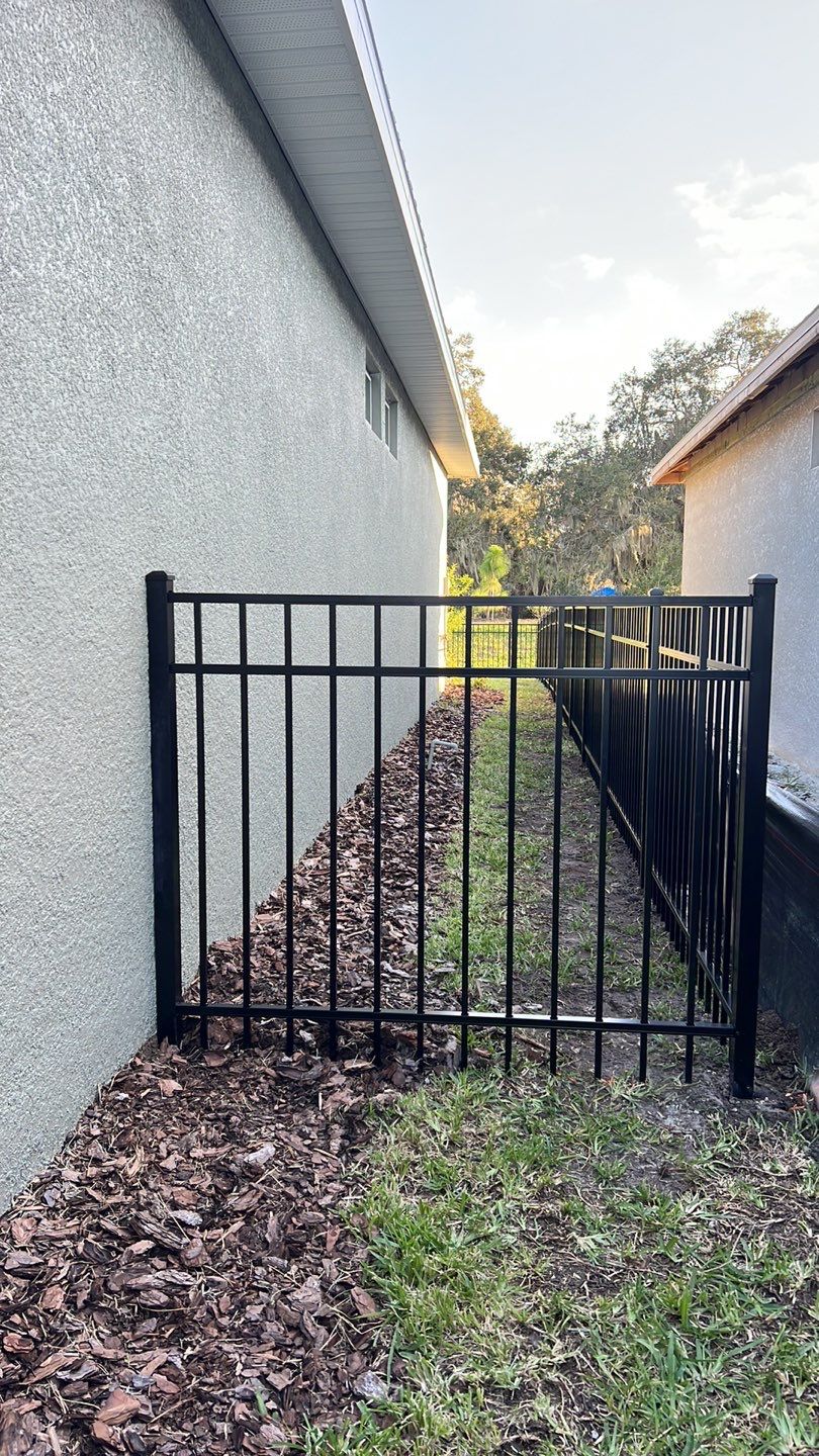 Aluminum Fence Installation using Black 3 Rail Aluminum Fence by Asap fence and gates, LLC