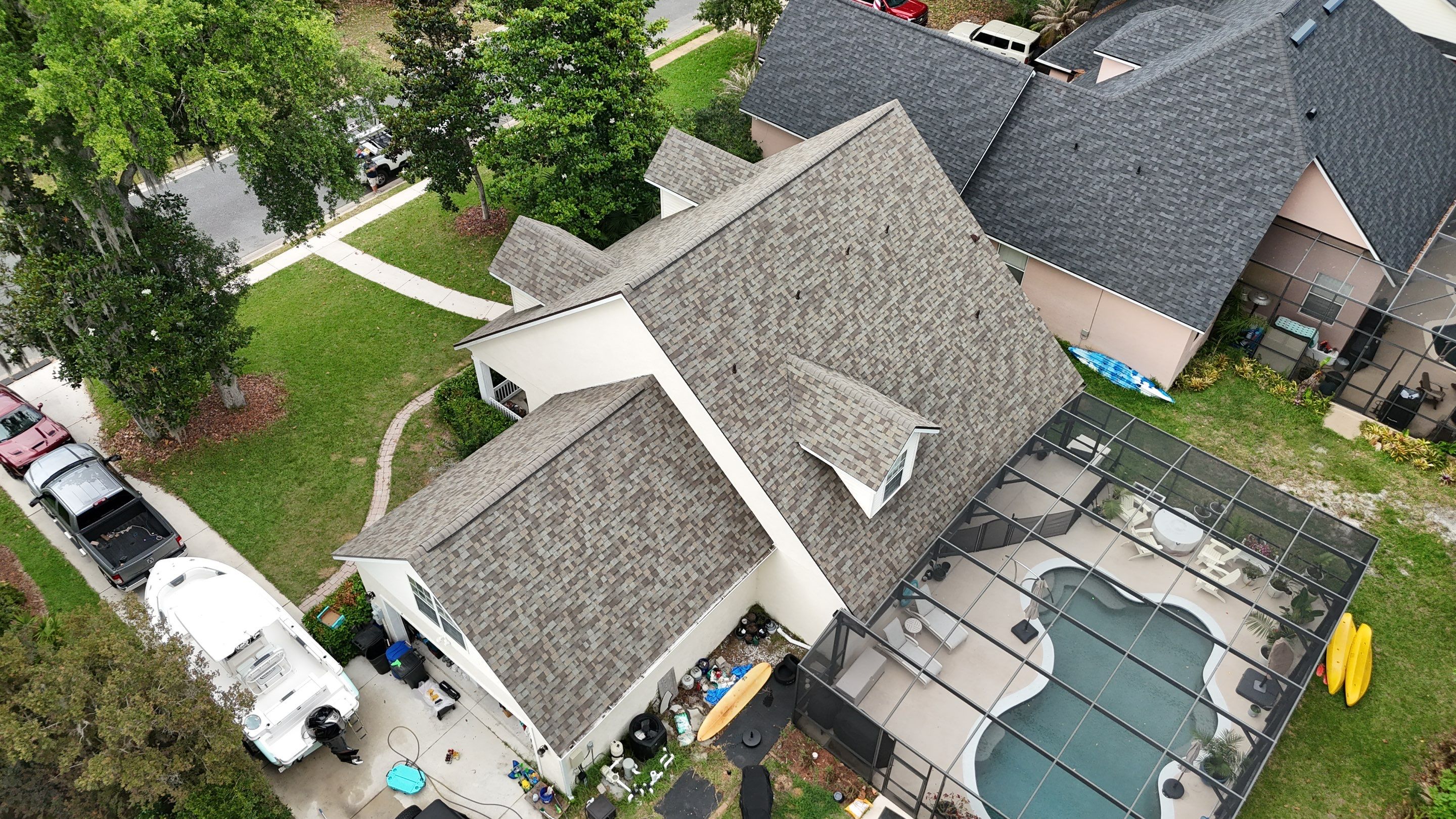 Full Residential Roofing Installation for Multi-Gabled Flagler Beach Home by Trinity Restoration and Roofing LLC