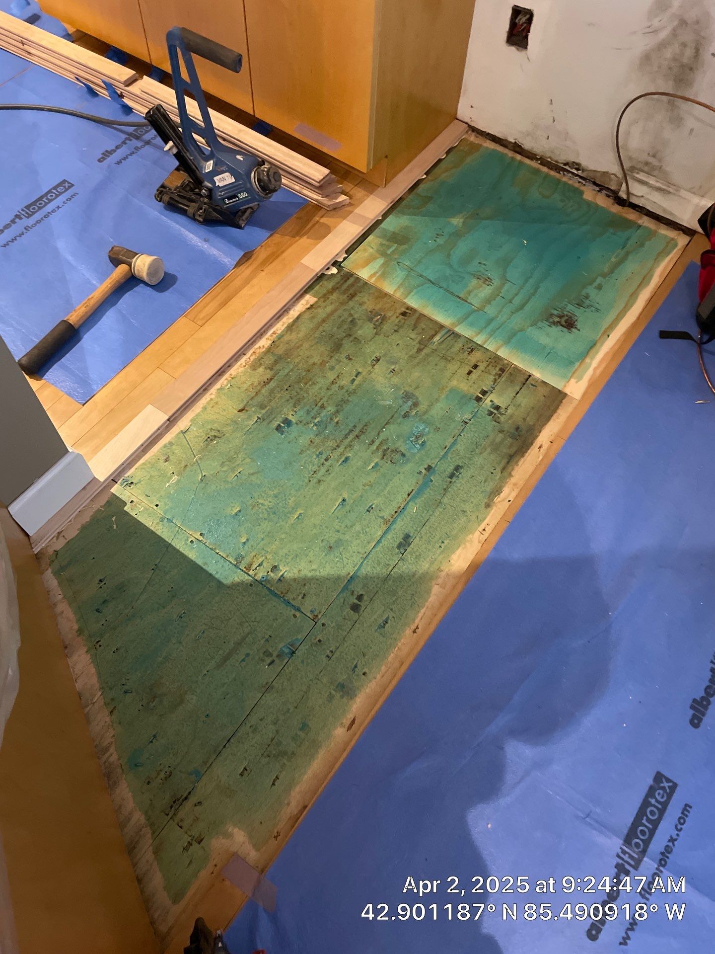 Water Damage Restoration On Solid Birch by RTBaldwin Hardwood Floors