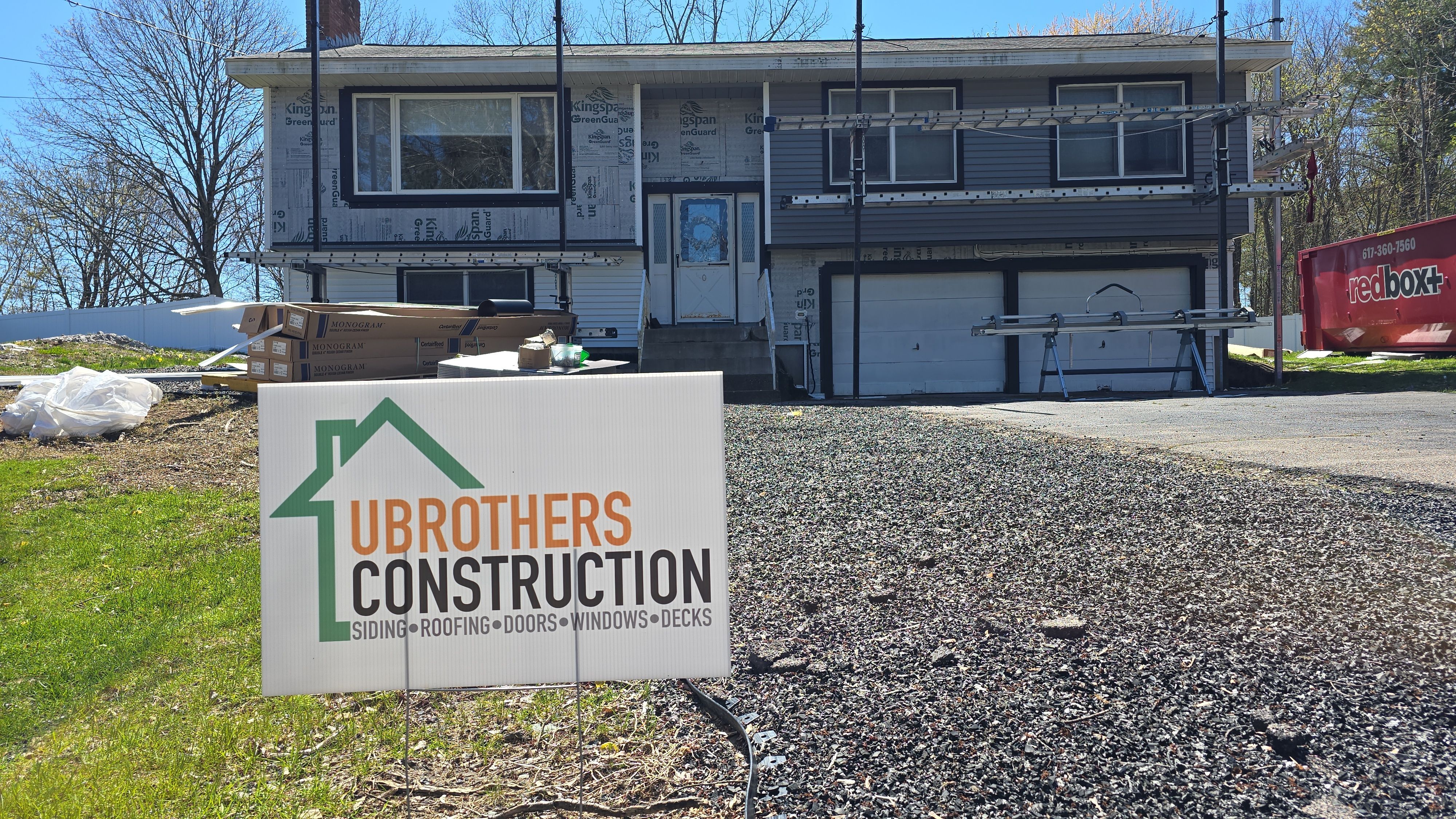 Vinyl siding project in Natick, MA by UBrothers Construction