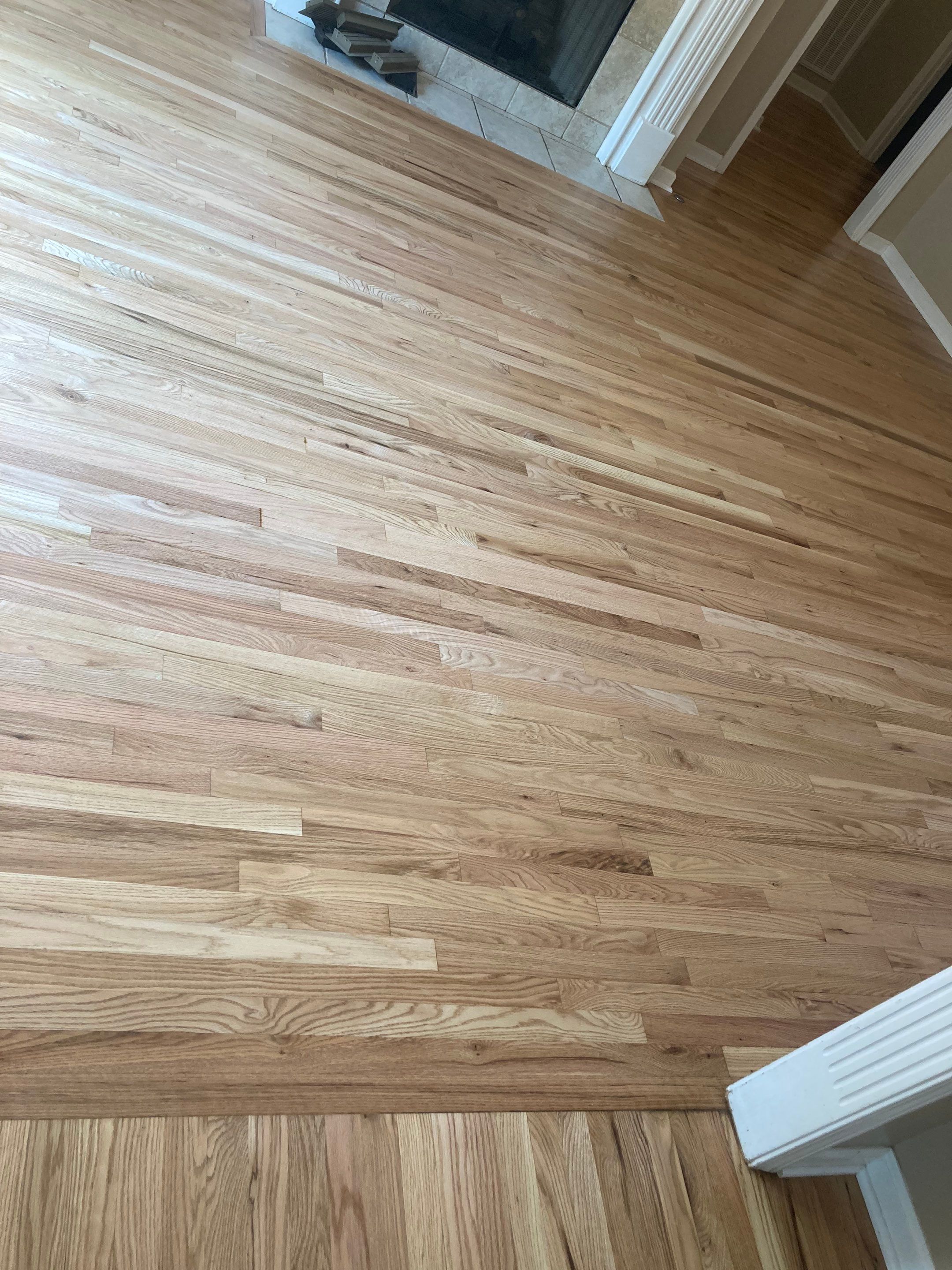 Refinish Red Oak hardwood by Footprints Floors of Nashville