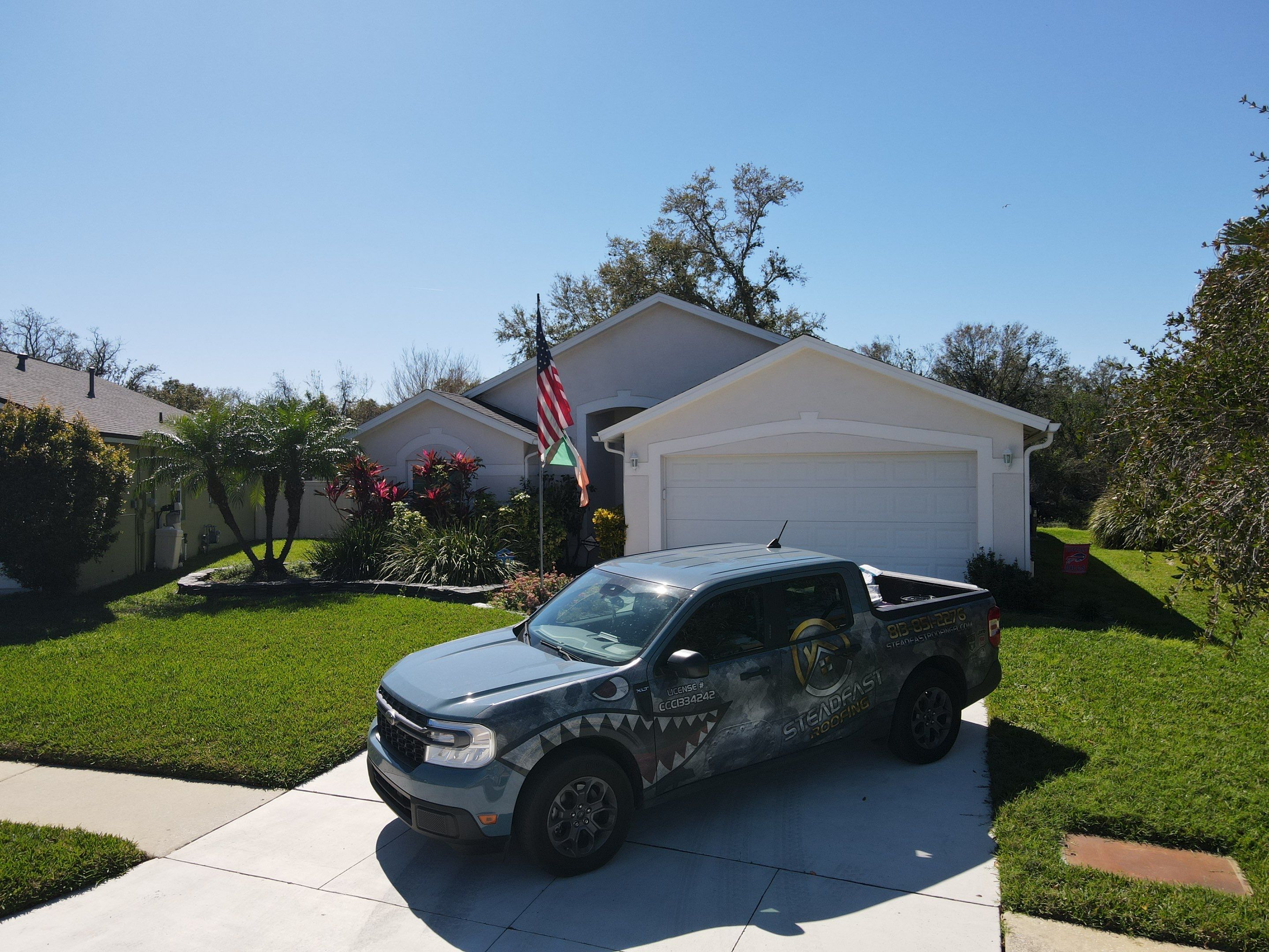 Roof replacement in Brandon, FL. by Steadfast Roofing