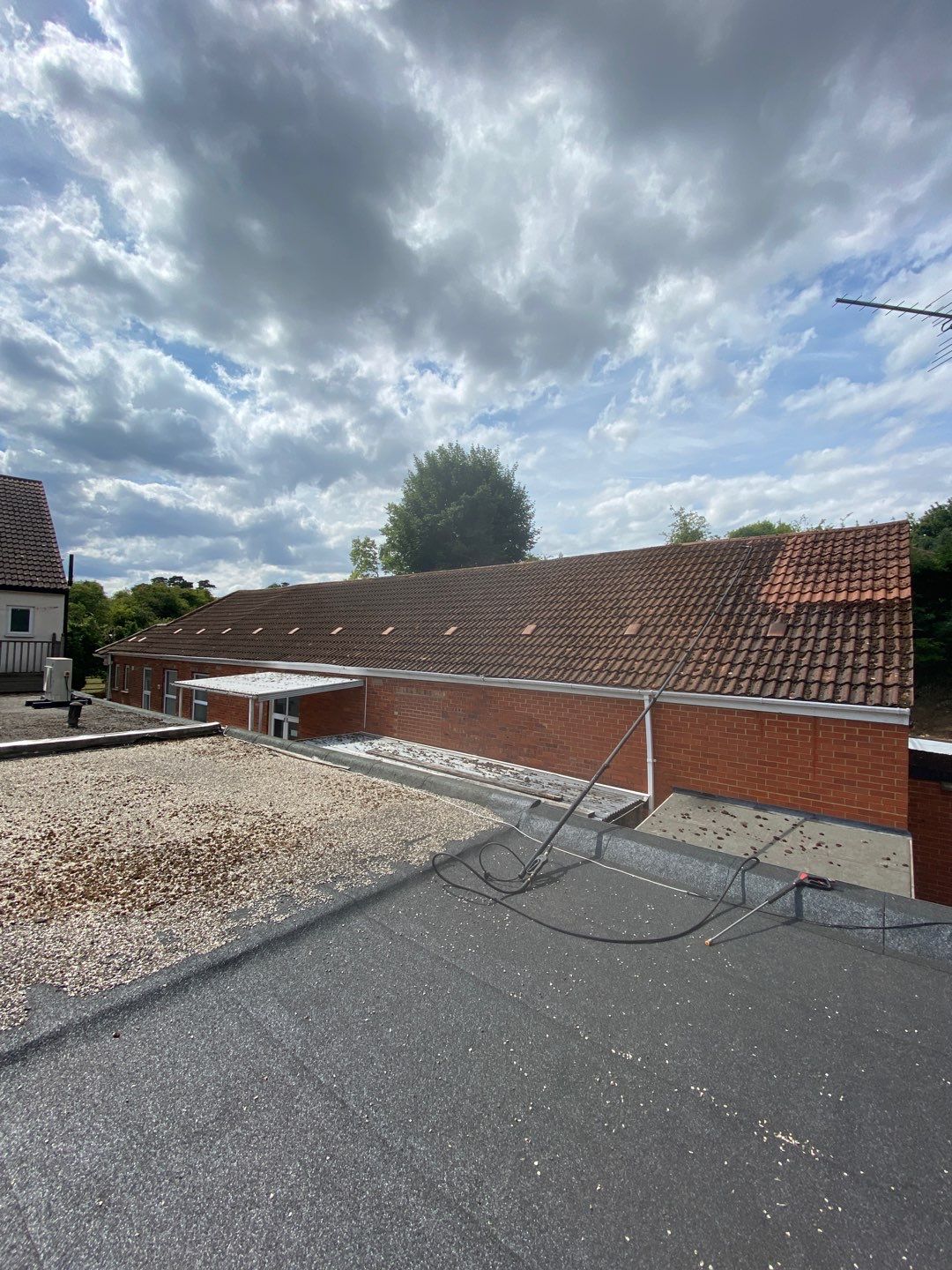 Roof Clean  - Moss Removal - Gutter Clean using Mosmatic FSC and Biocide by Ges Exterior Cleaning ltd