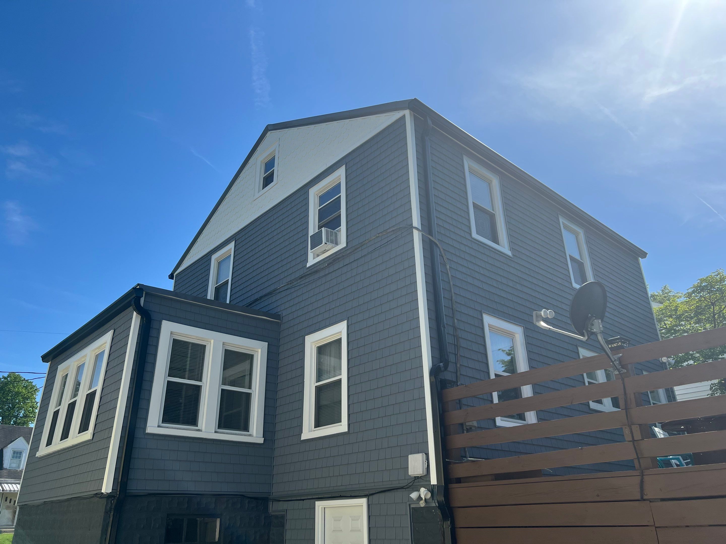 Siding Installation using Exterior Portfolio Portsmouth Vinyl Cedar Shakes by Secure Construction Company Inc
