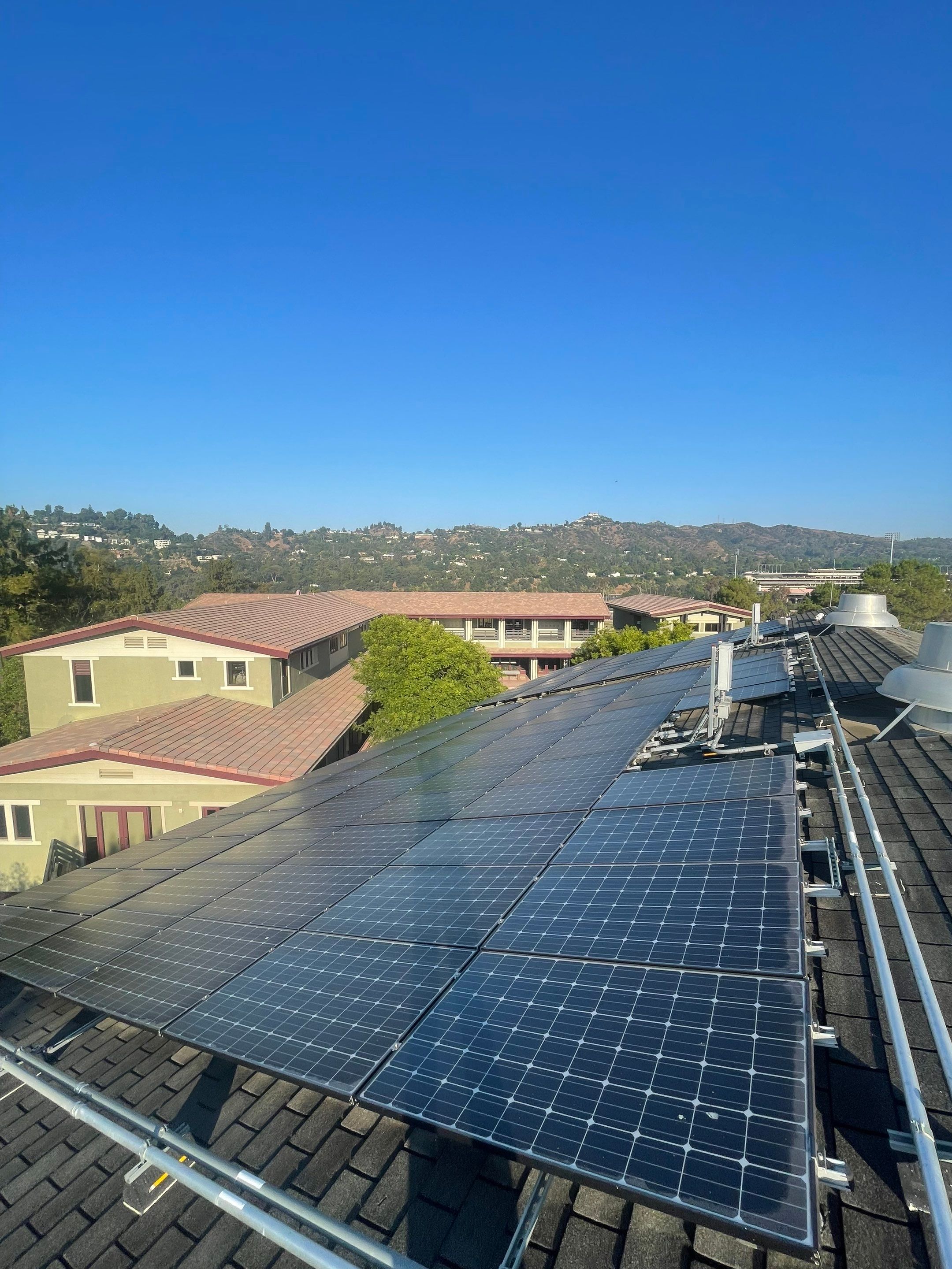 Commercial Solar Panel Cleaning for Chandler School in Pasadena Ca by Palm Coast Solar Cleaning