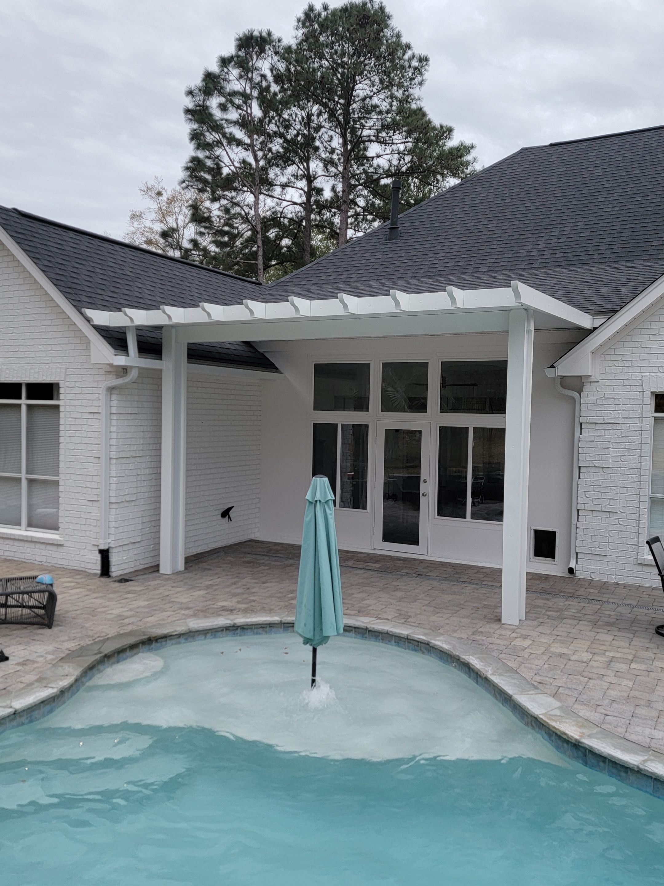 Spanish Fort Pergola Using Colorbeam by Titan Sunrooms