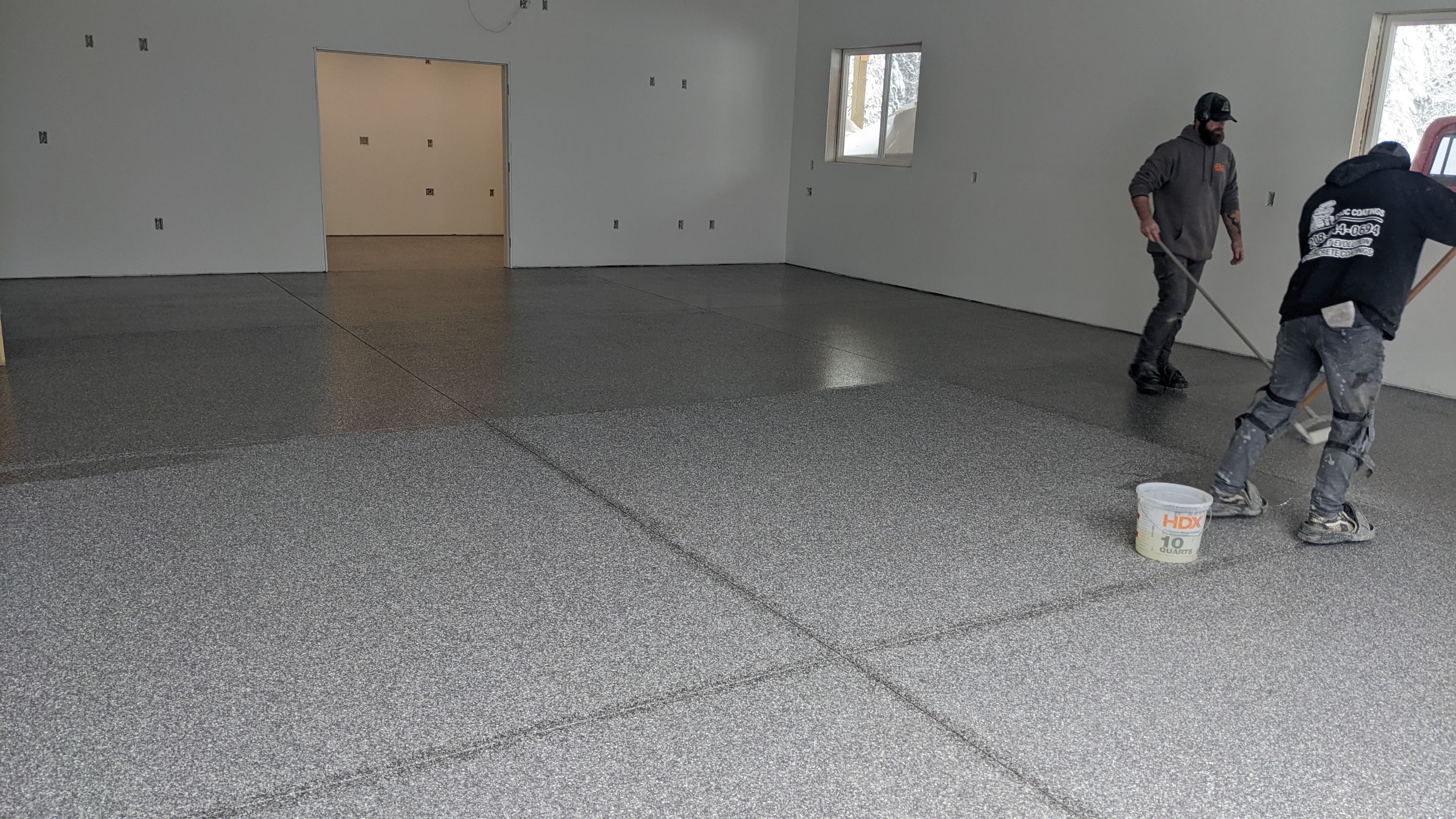 Garage Transformation using Silver Creek by Croc Coatings, LLC