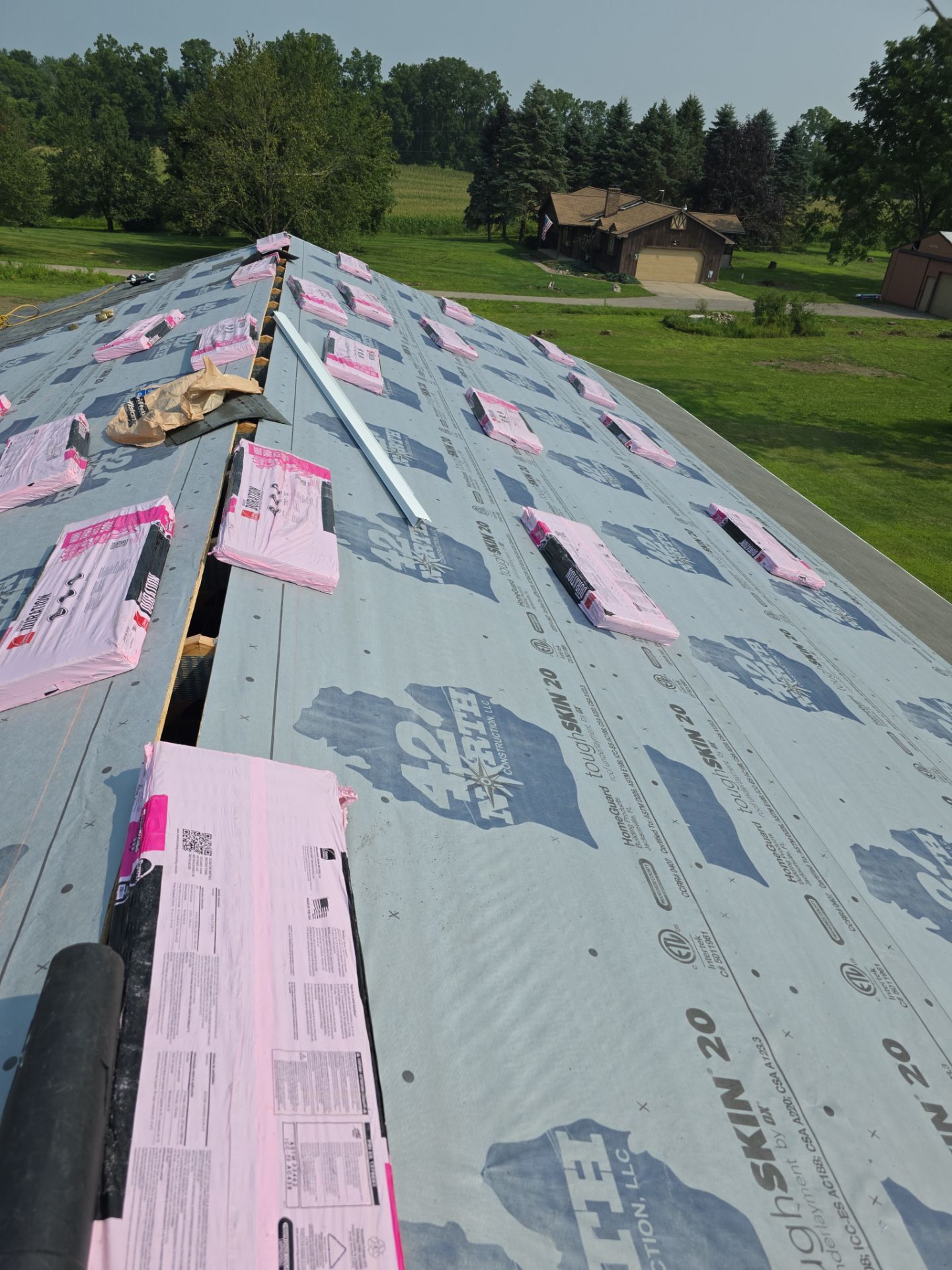 Storm Damage Repair on Barn. by 42 North Construction, LLC.