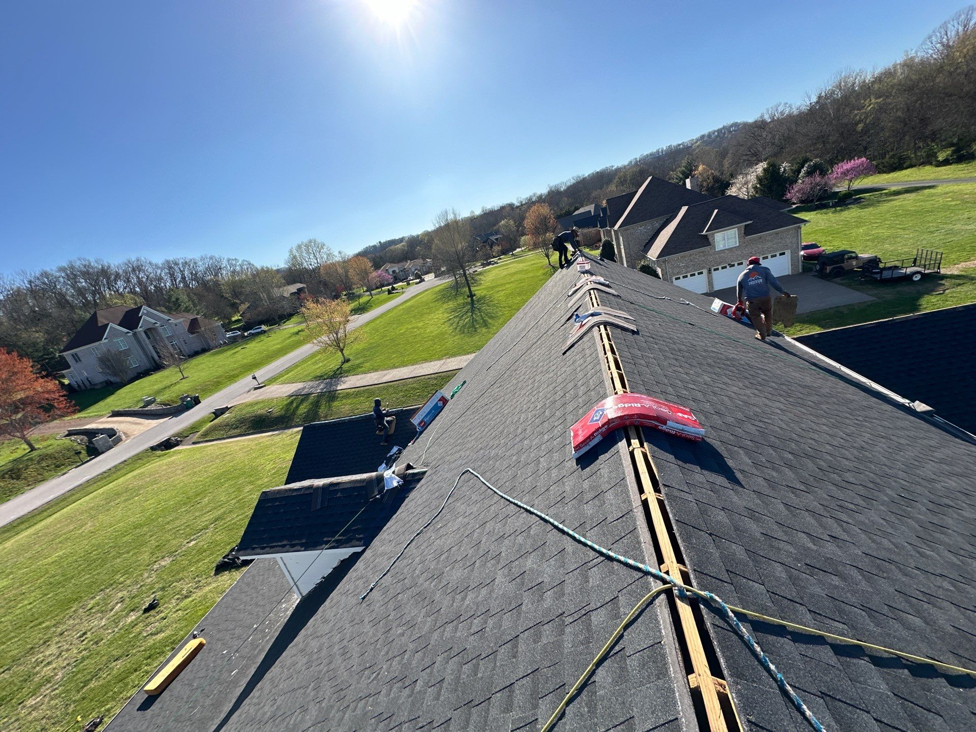Residential Roofing Installation using GAF Timberline HDZ Charcoal by Undersun Roofing 