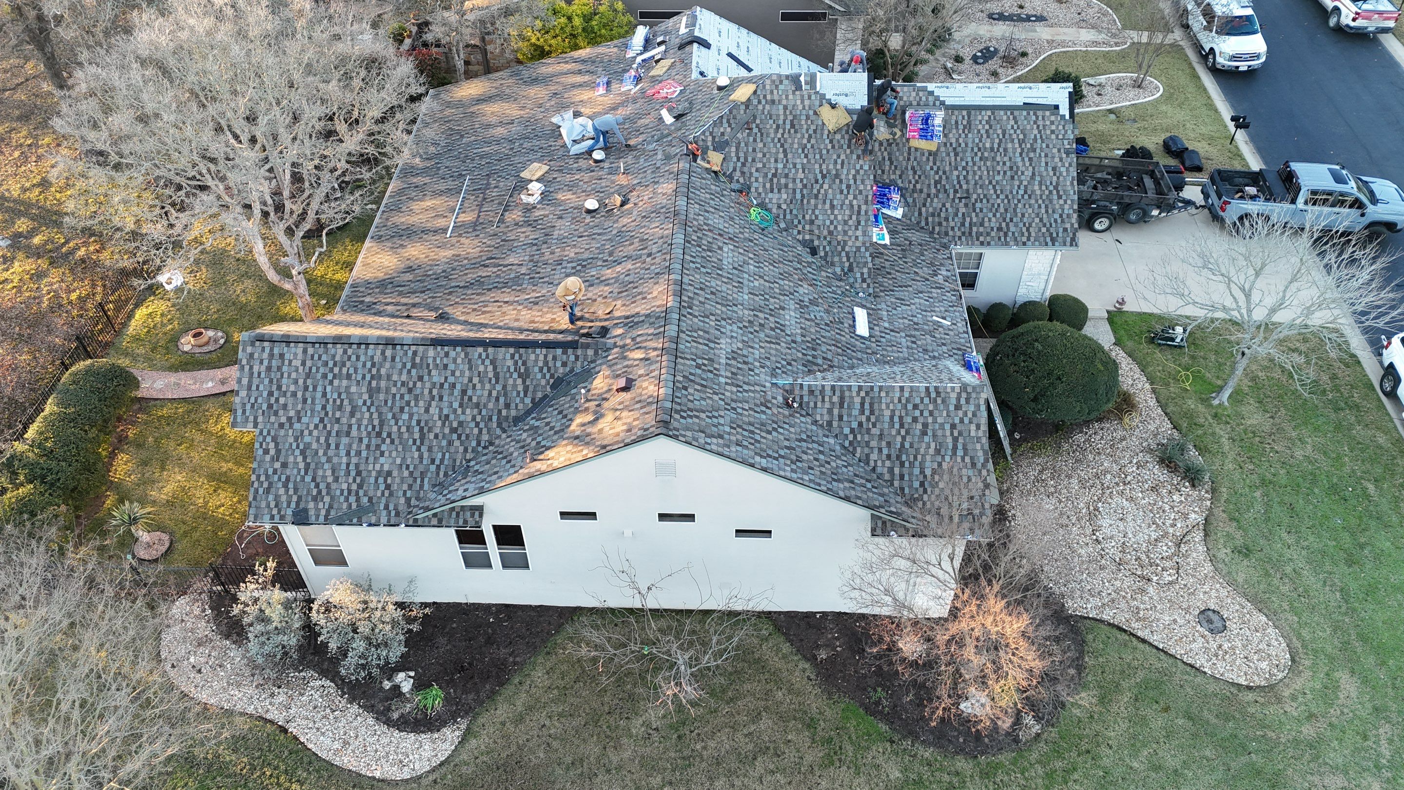 Residential Roof Replacement using GAF - HDZ - Cedar Falls by Action Exteriors Austin