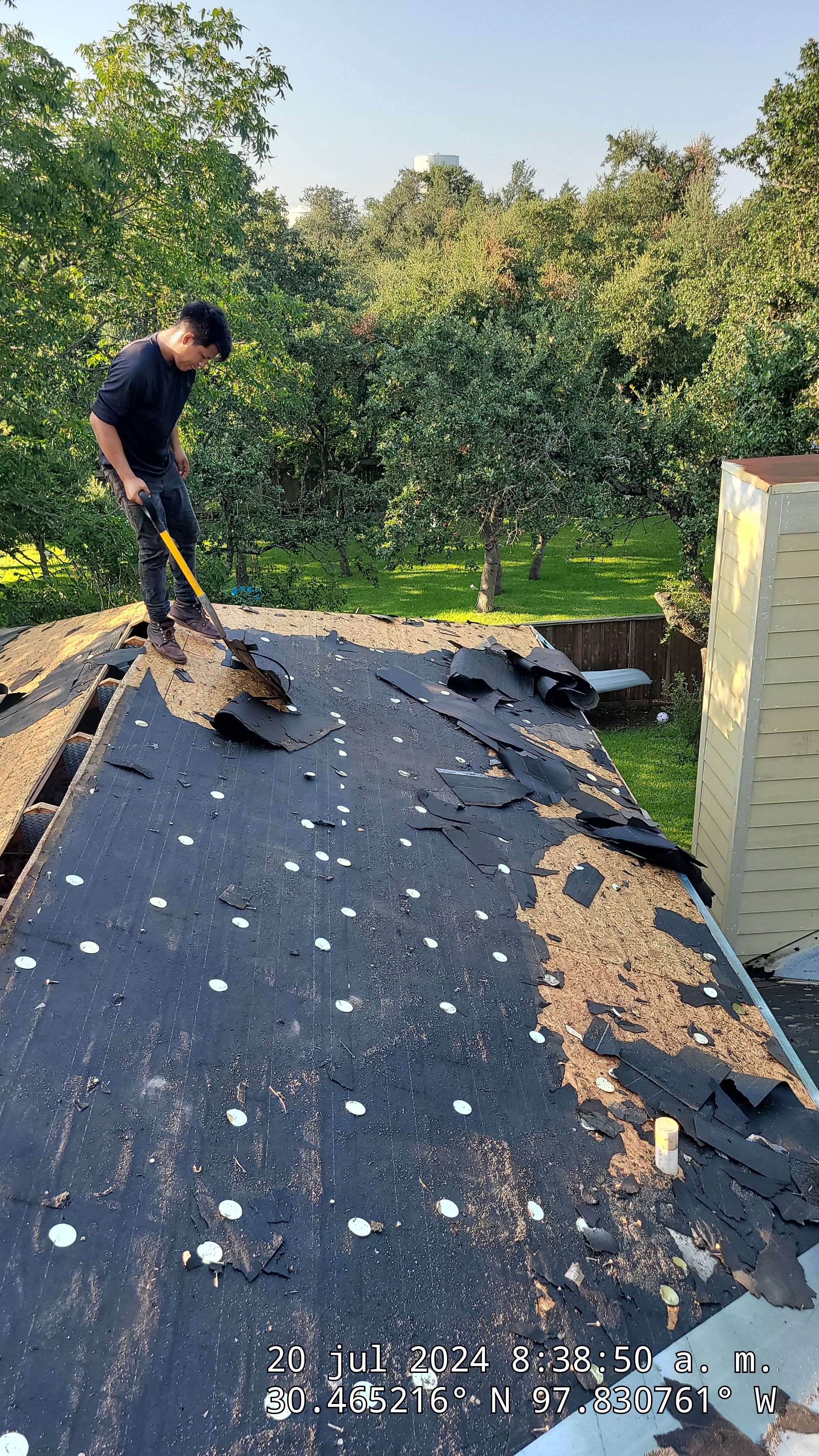 Architectural Shingle Roofing Replacement and Decking Repair in Cedar Park by Caliber Restoration LLC