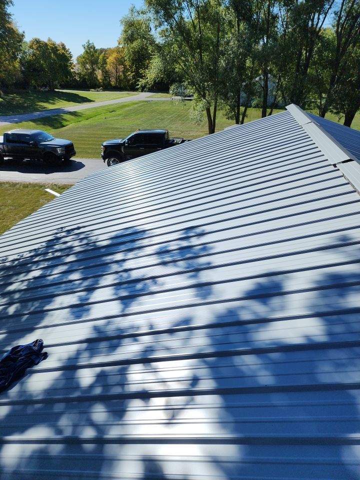 Exposed Fastener Metal Roof Installation in Columbia City, Indiana by 4Ever Metal Roofing