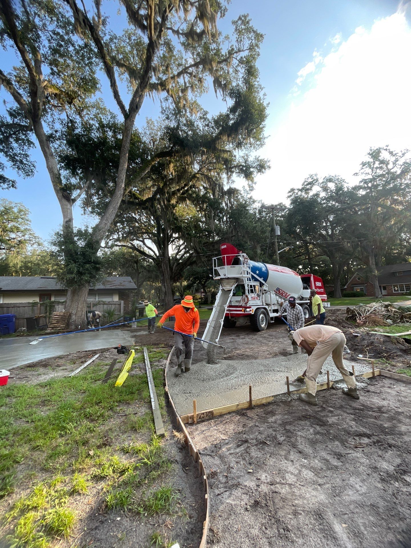 Concrete Driveway Replacement and Expansion in Orange Park by Burlington Concrete & Asphalt Inc