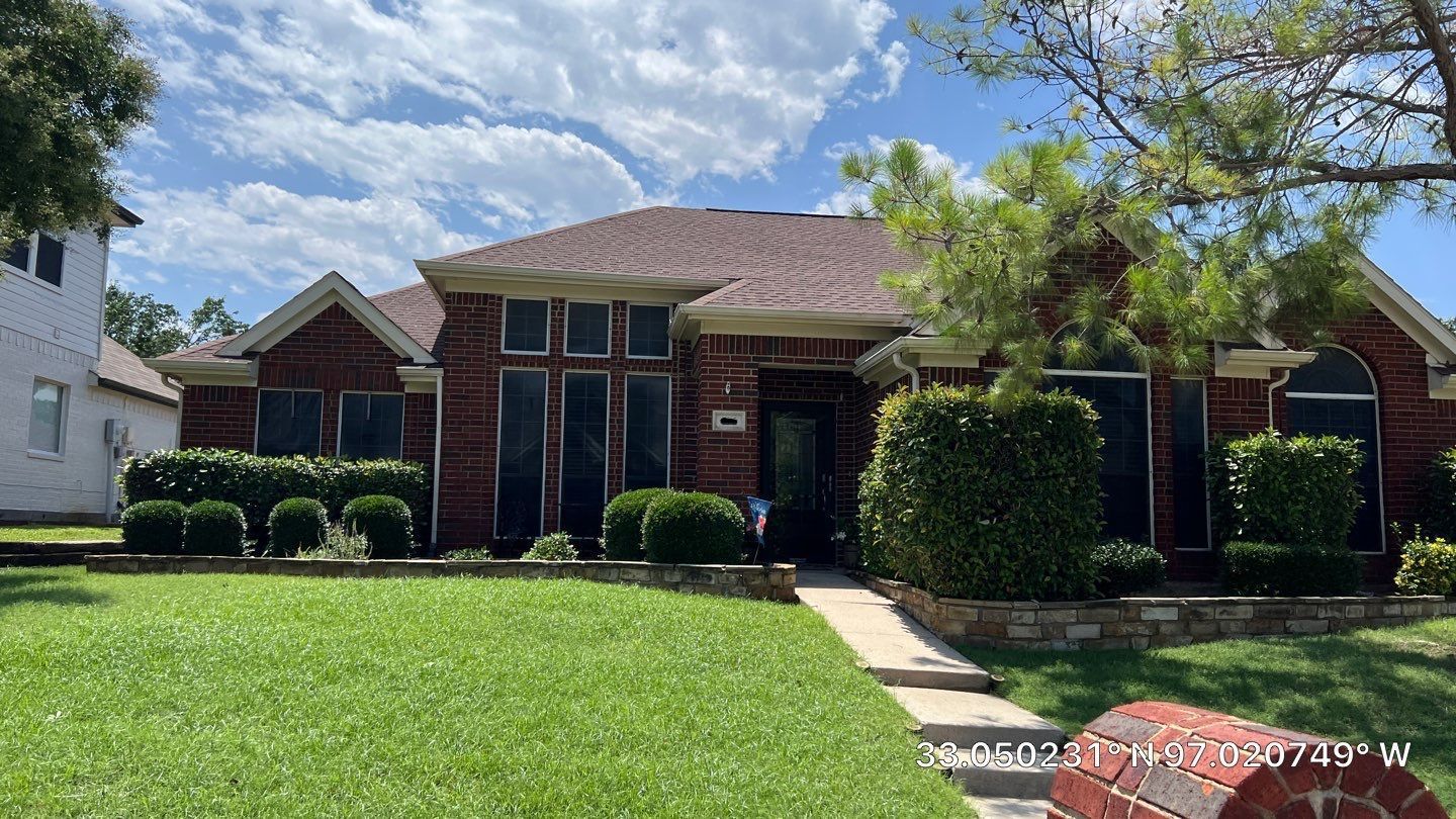 Exterior Makeover Reroof, Gutters and Exterior Paint by Tex-Line Roofing