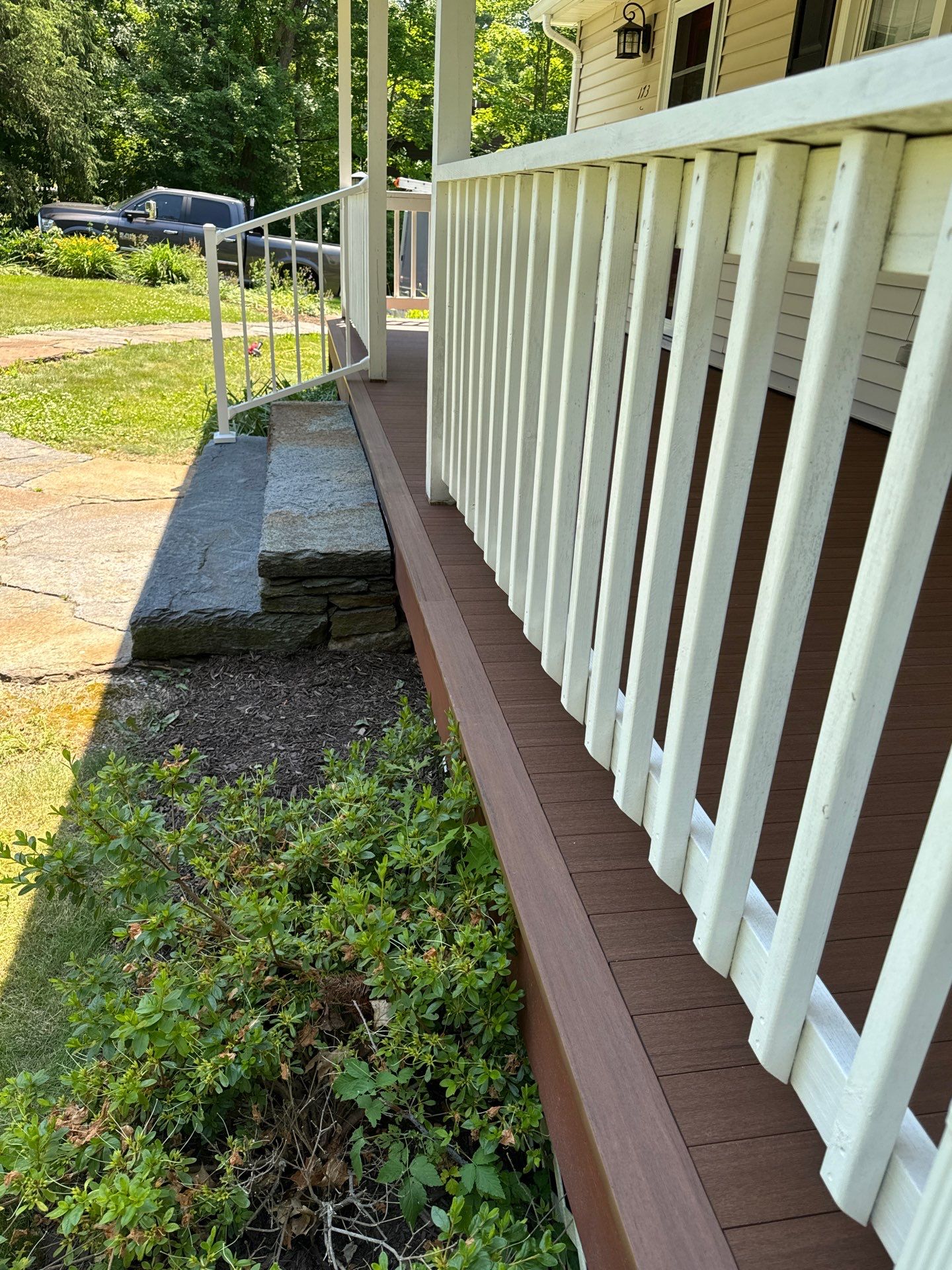 Front Porch Upgrades using TimberTech Advanced PVC Porch Collection by Chagnon Building & Remodeling LLC
