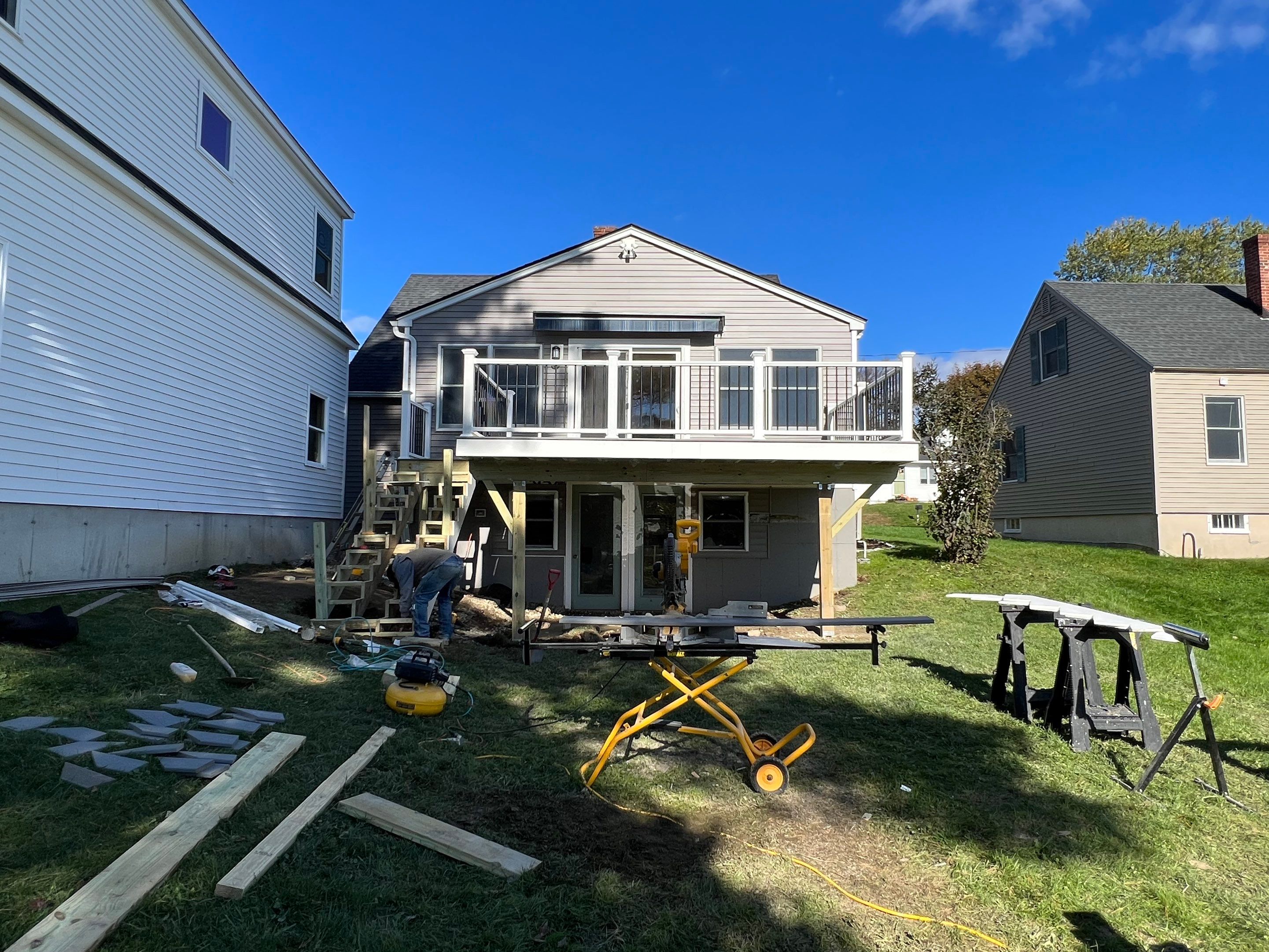 Who Needs a New Deck and Go Big!! Elliot Maine for the Win by Tall pine roofing