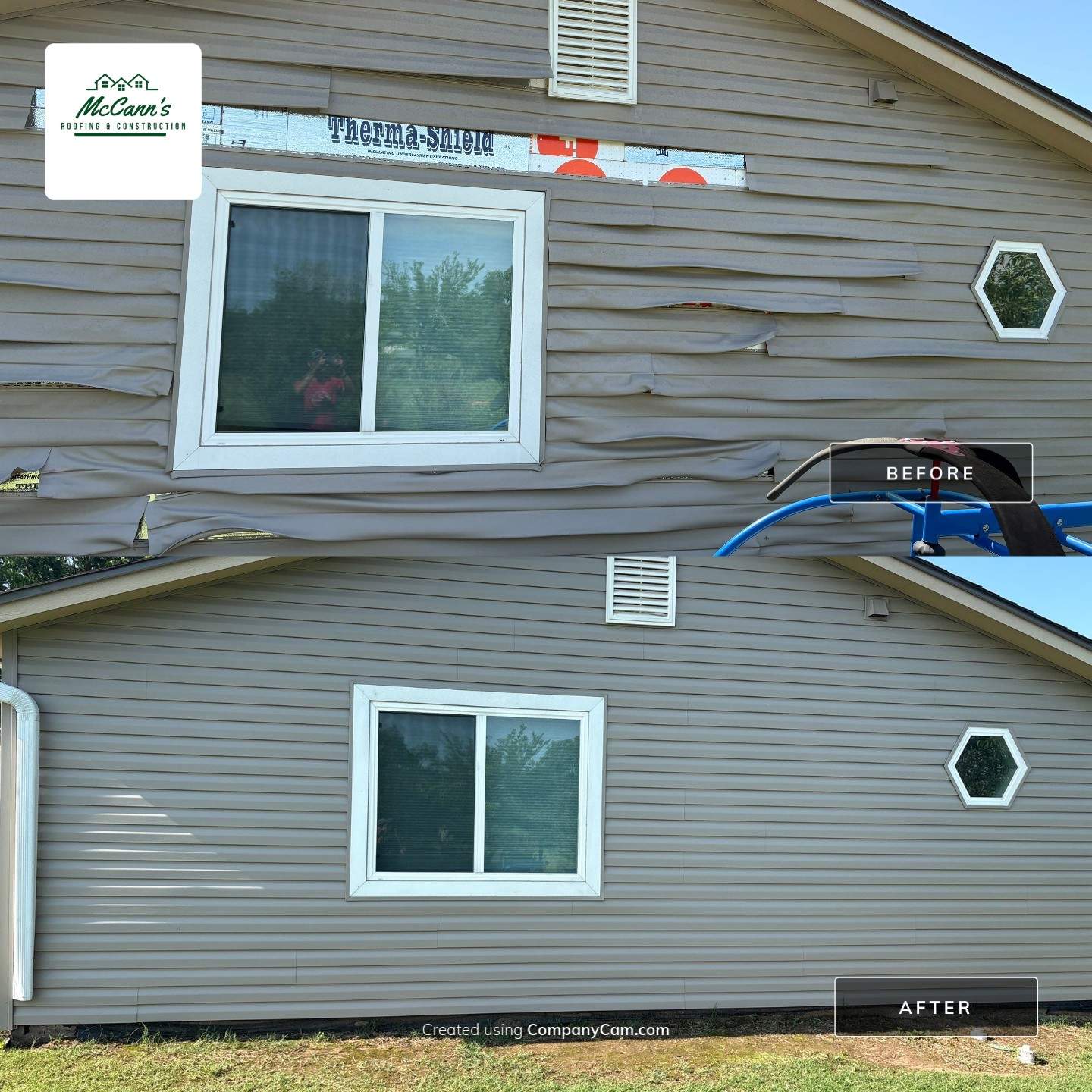 siding replacement in Guthrie by McCann's Roofing and Construction