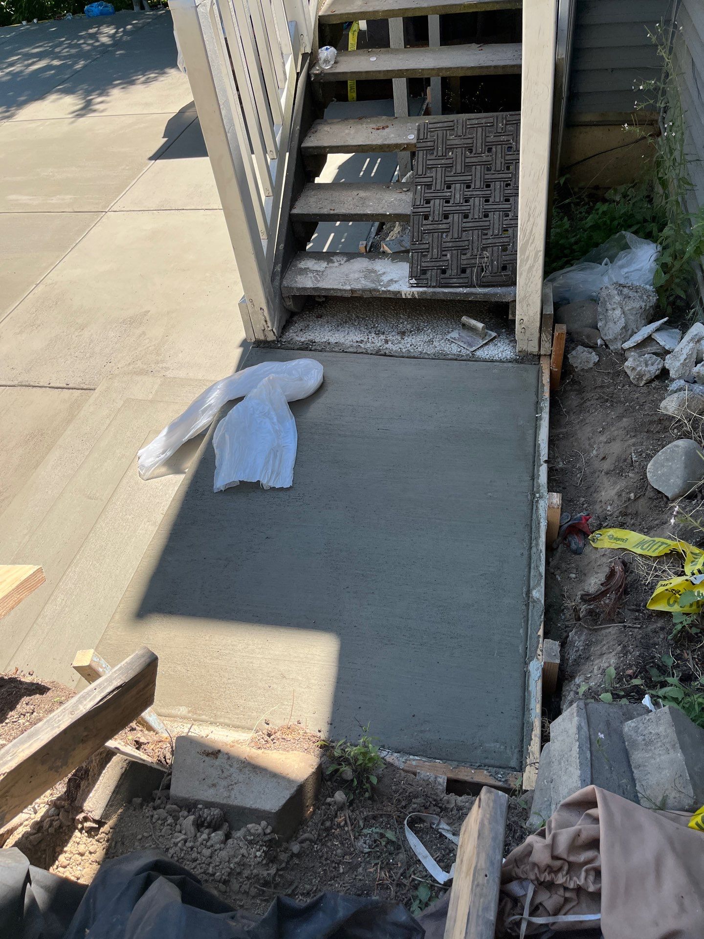 Concrete Back Patio Makeover  by Jireh Asphalt & Concrete Inc 