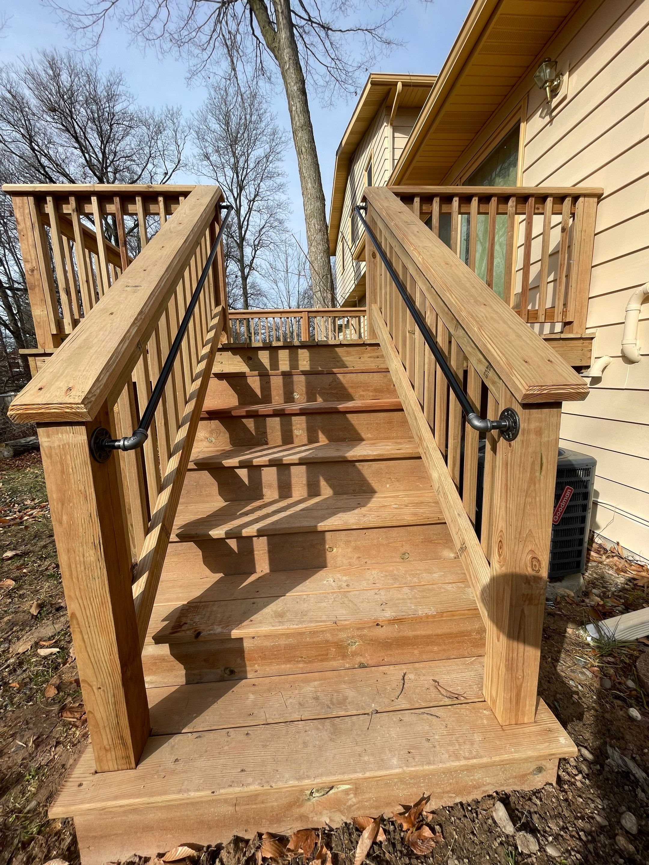 Deck Installation using Treated Lumber by Avalon Roofing and Exteriors