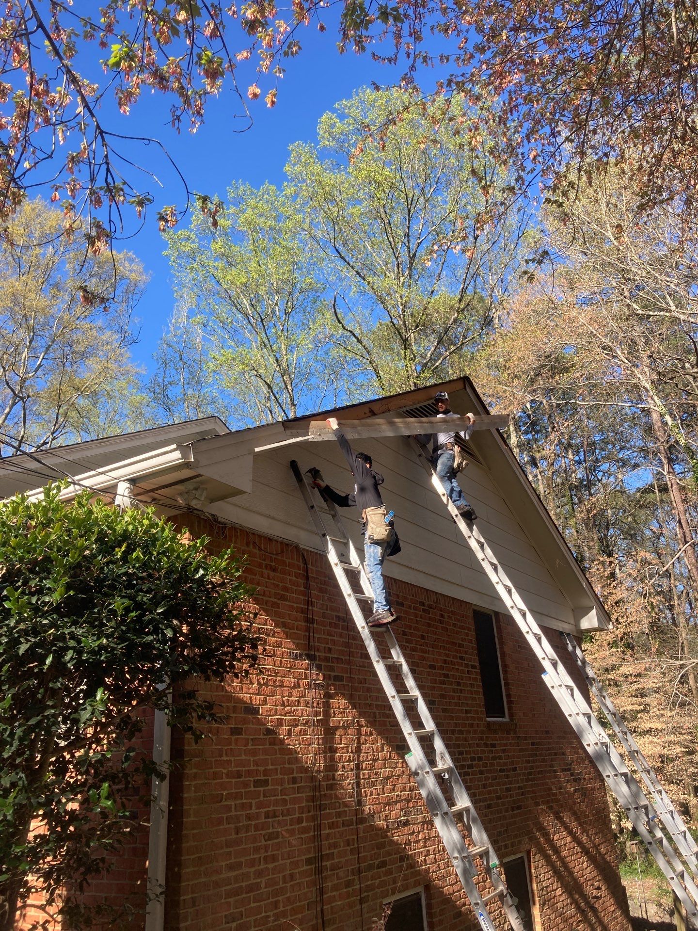 Gable Siding and Rotten Wood Replacements in Atlanta, GA with New Door and Window Installs by Nelson Exteriors 