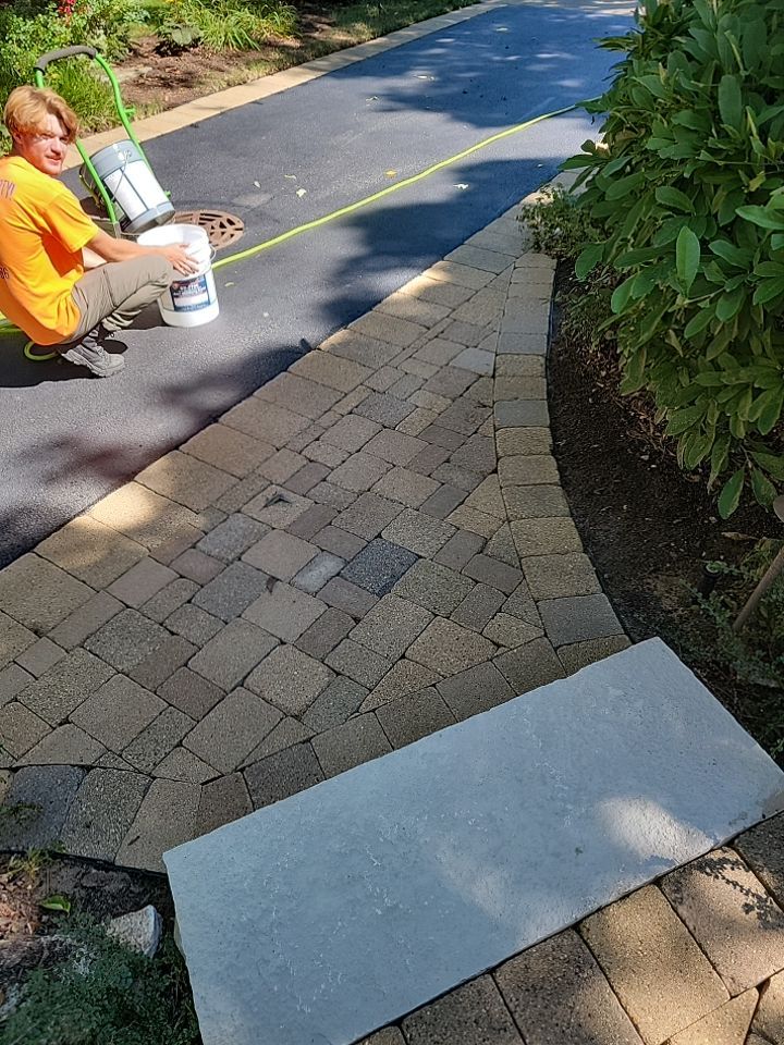 Brick paver clean, sand and seal.  using surebond SB-8700 by Northern Power Washing LLC.