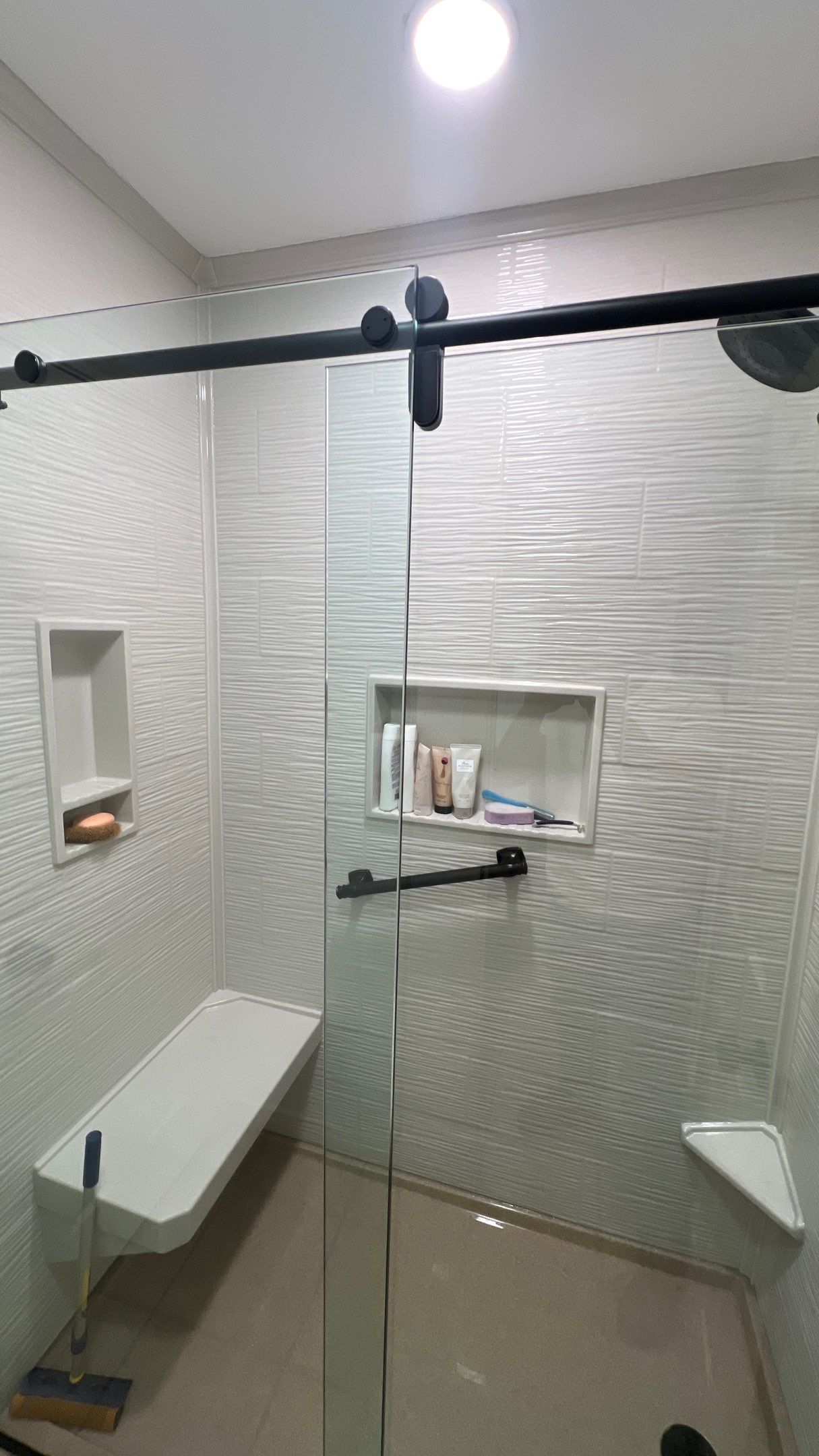 Bathroom Remodel using The Onyx Collection by Ekon Bath, LLC