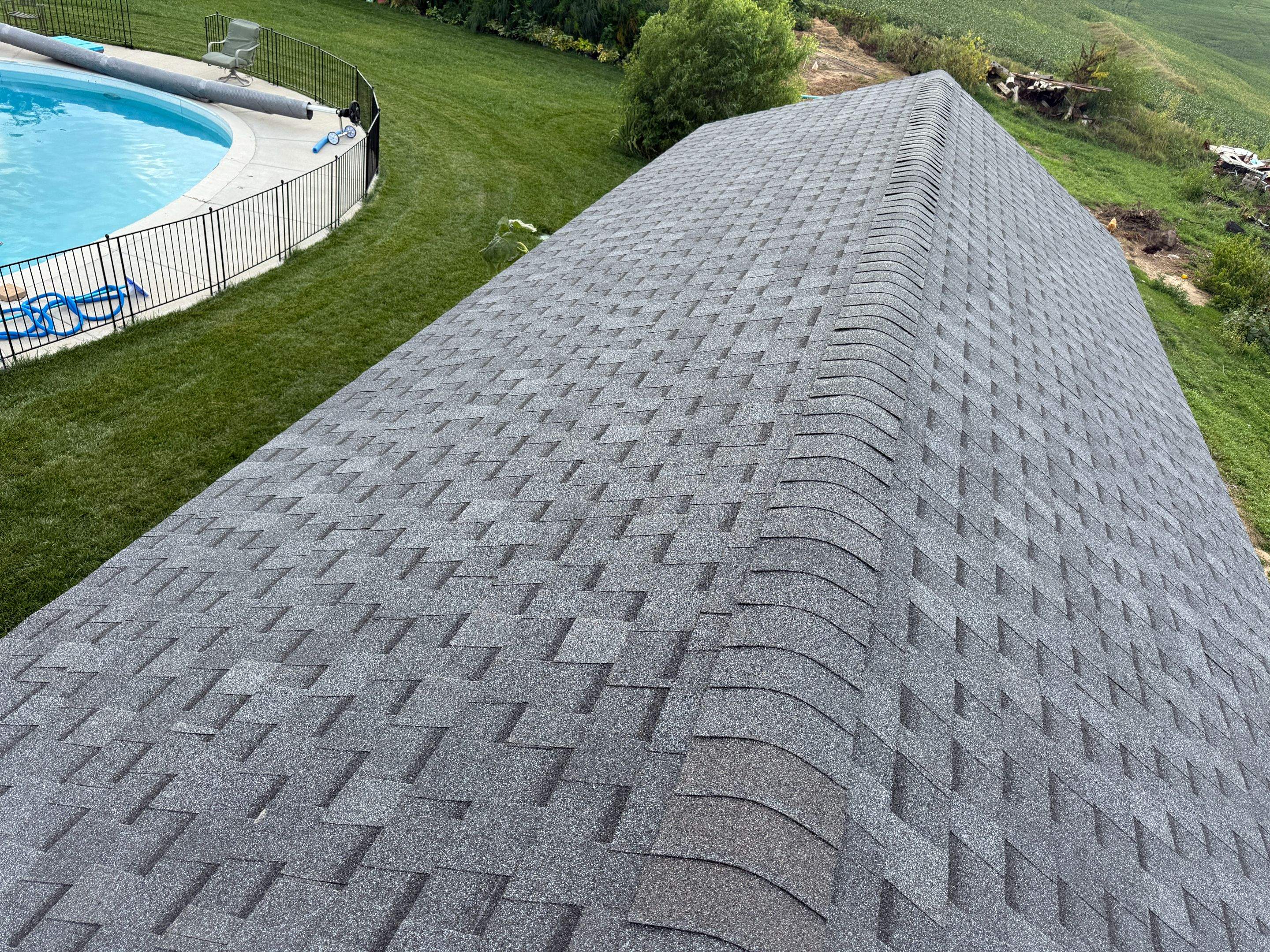 New Gray Architectural Shingle Roof Installation in Council Bluffs by Star Home
