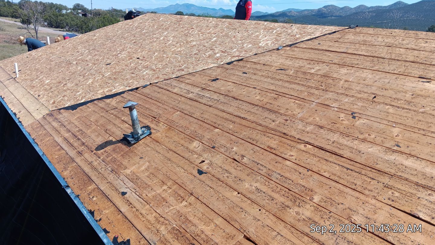 Owens Corning Desert Rose duration shingle roof replacement in Sandia Park by Doyle Roof Masters Inc