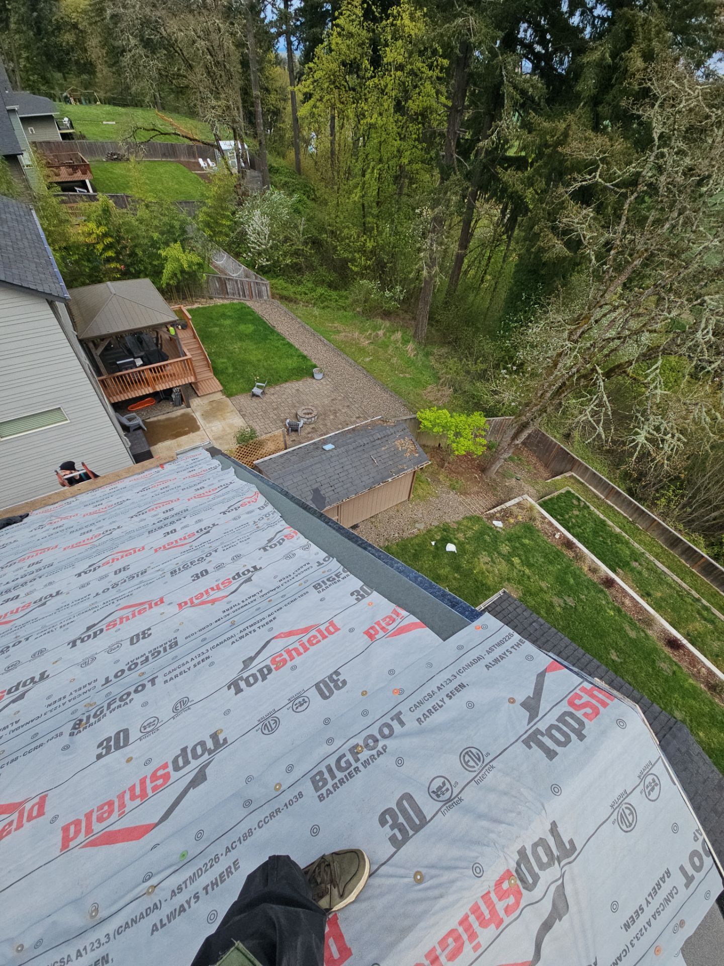 Residential Roofing Installation using Malarkey Vista AR Shingles (Color: Storm Grey) by Orezona Building & Roofing Company, Inc.