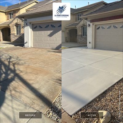 Sandblasting & Staining Concrete Driveway In Rancho Cucamonga, CA