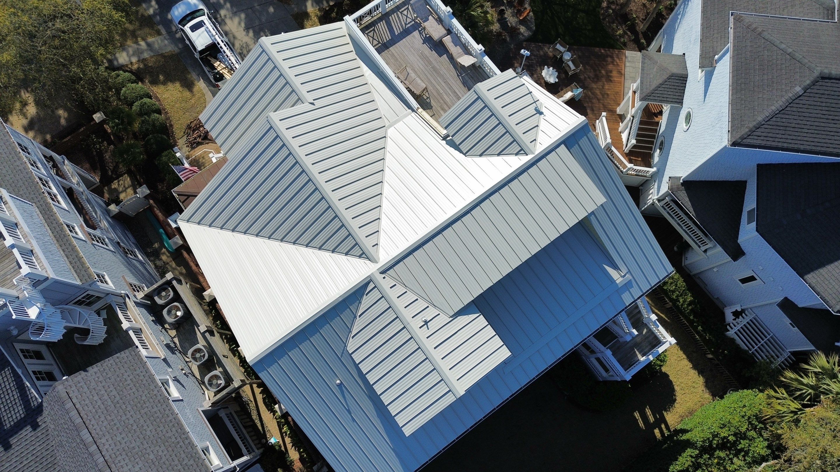 Standing Seam Metal Roof Installation- Wrightsville Beach, NC by Summit Roofing 