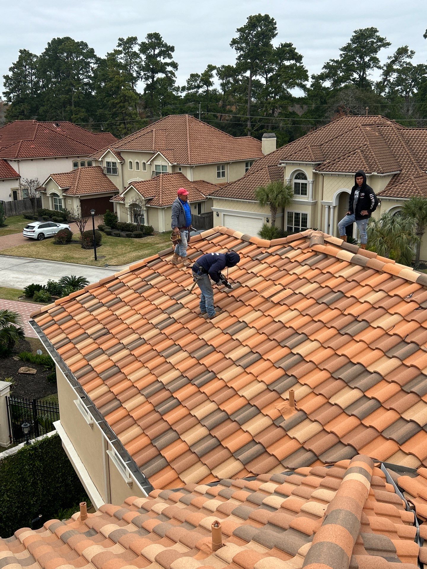 Residential Roofing Repair using tile by Roof Repair Company