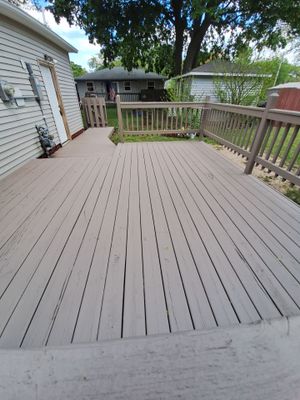 Deck wash and stain!