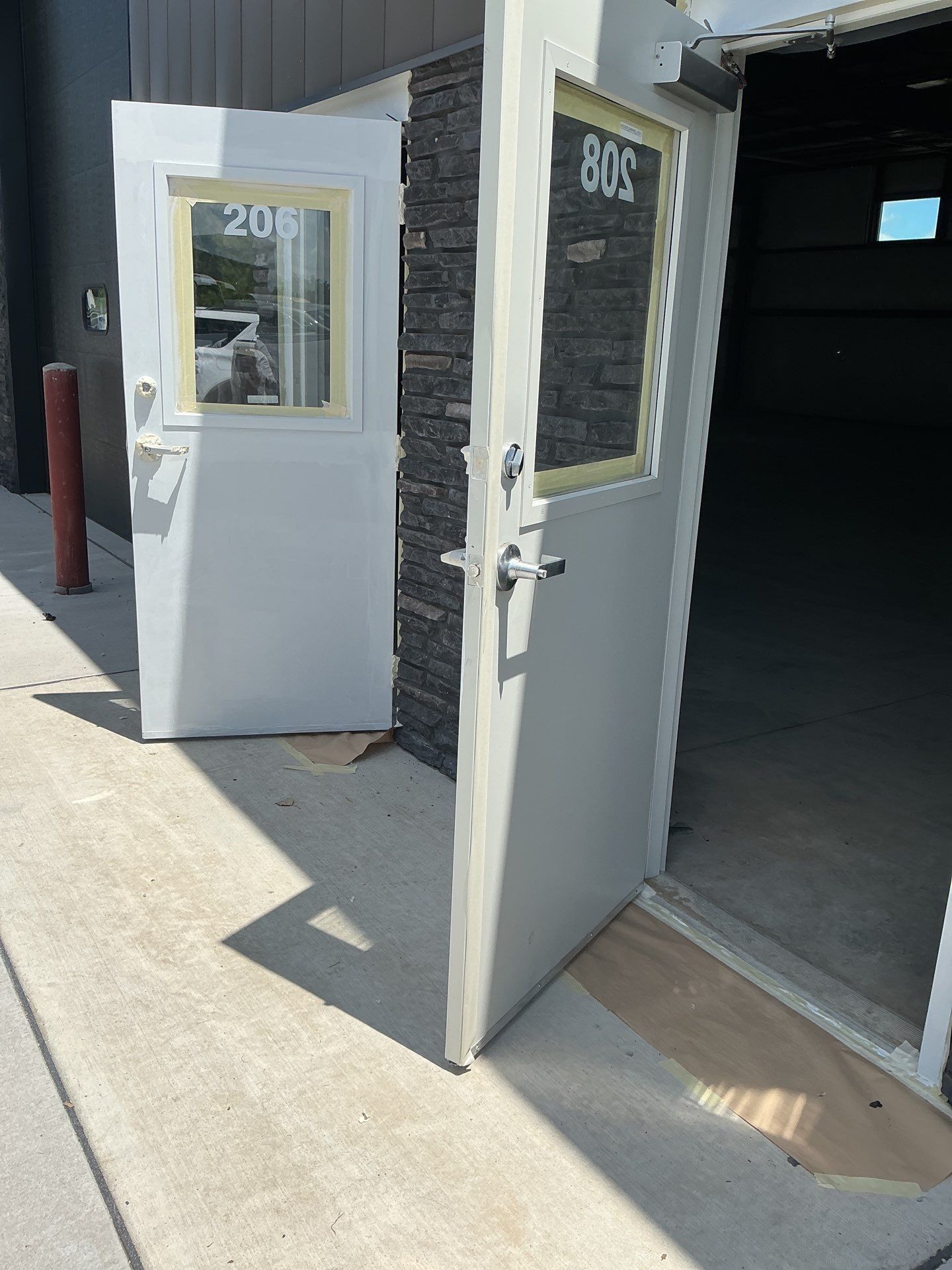 Commercial Exterior Door Repaint by Midwest Paint LLC