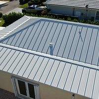 .032 Aluminum 1.5" Mechanical Seam Regal White by Total Roofing System The Metal Roof Experts