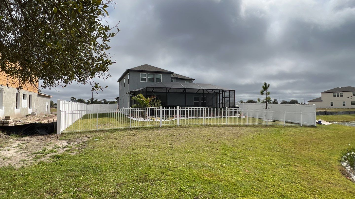 Sarasota, FL 6ft. Tall White Vinyl Privacy Fence & 3 Rail Aluminum Fence by Asap fence and gates, LLC