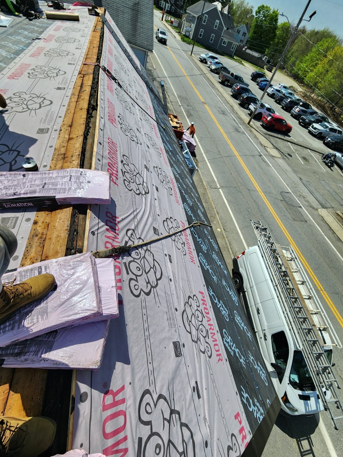 Roof Replacement with Owens Corning TruDefinition Shingles in Midnight Plum by Mighty Dog Roofing of Greater Middlesex County