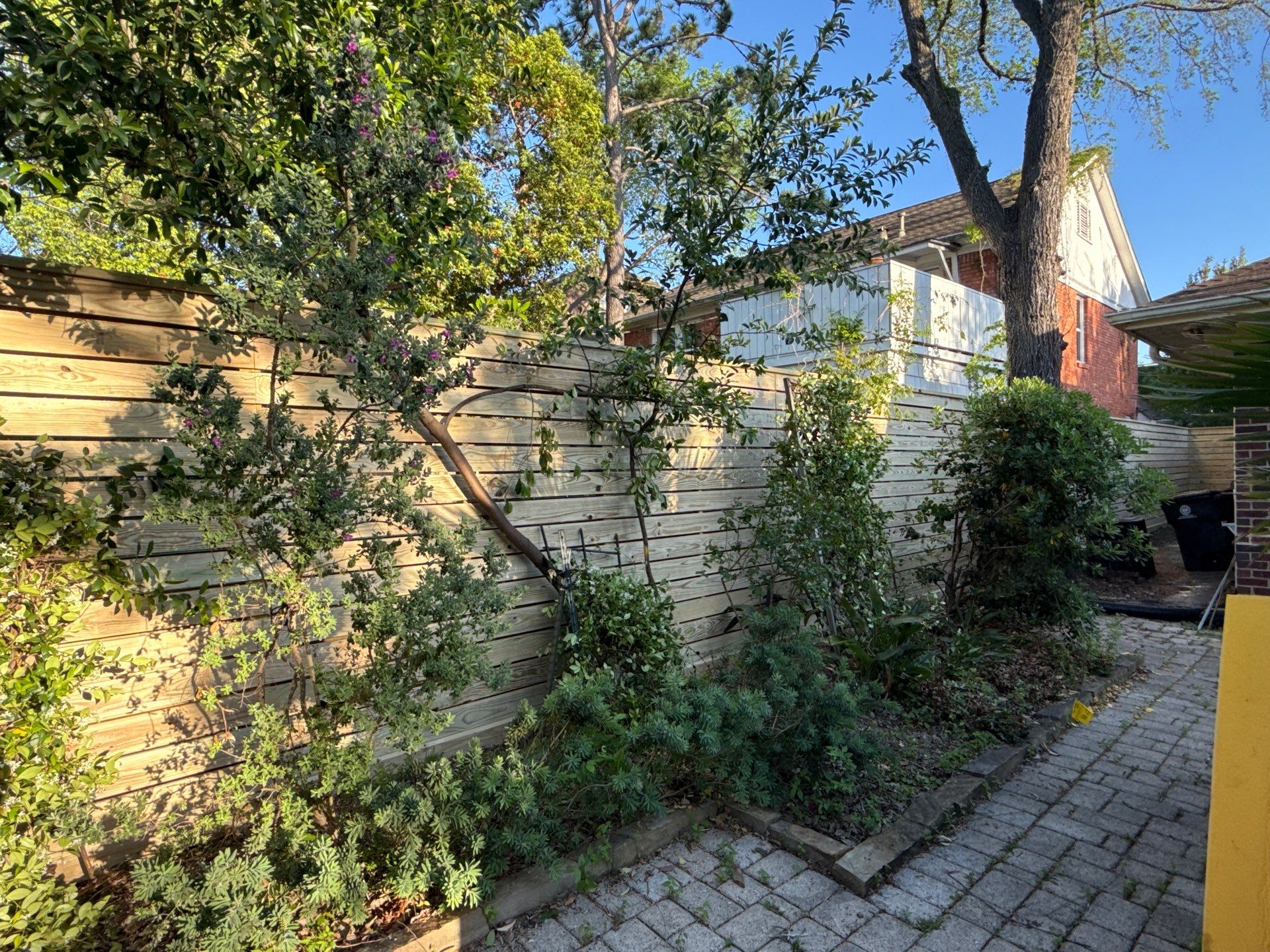 Modern Treated Pine Horizontal Fence by Tim's Fences