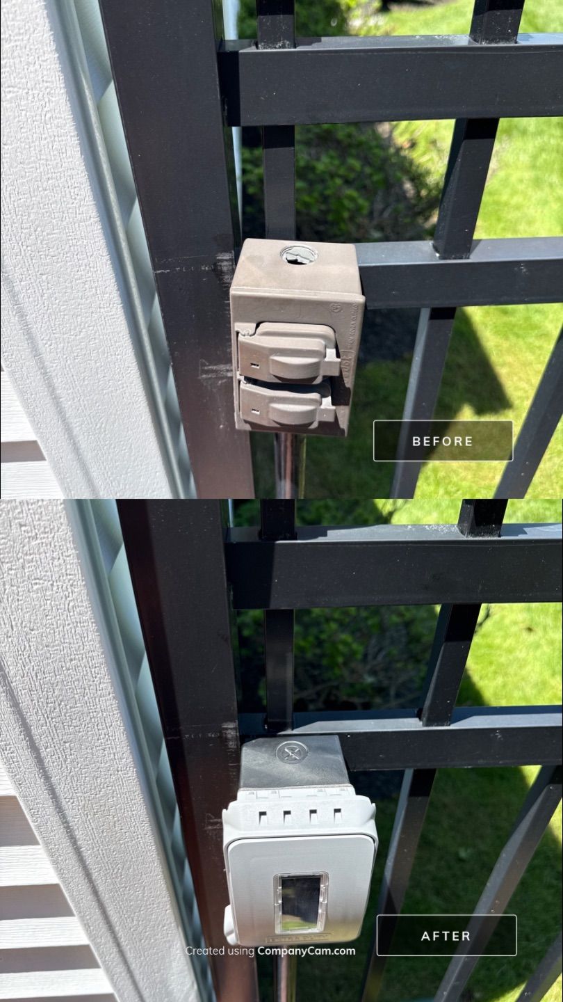 Outdoor Weatherproof Receptacle & In-Use Cover Upgrade by Spartan Home Pros