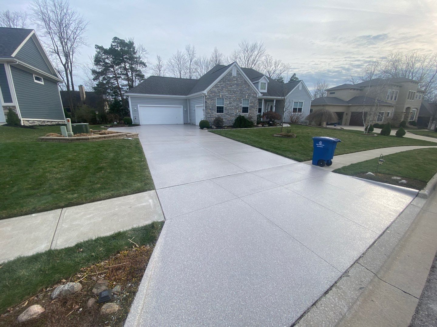 Driveway Installation using Fieldstone by Your1DayFloor.com