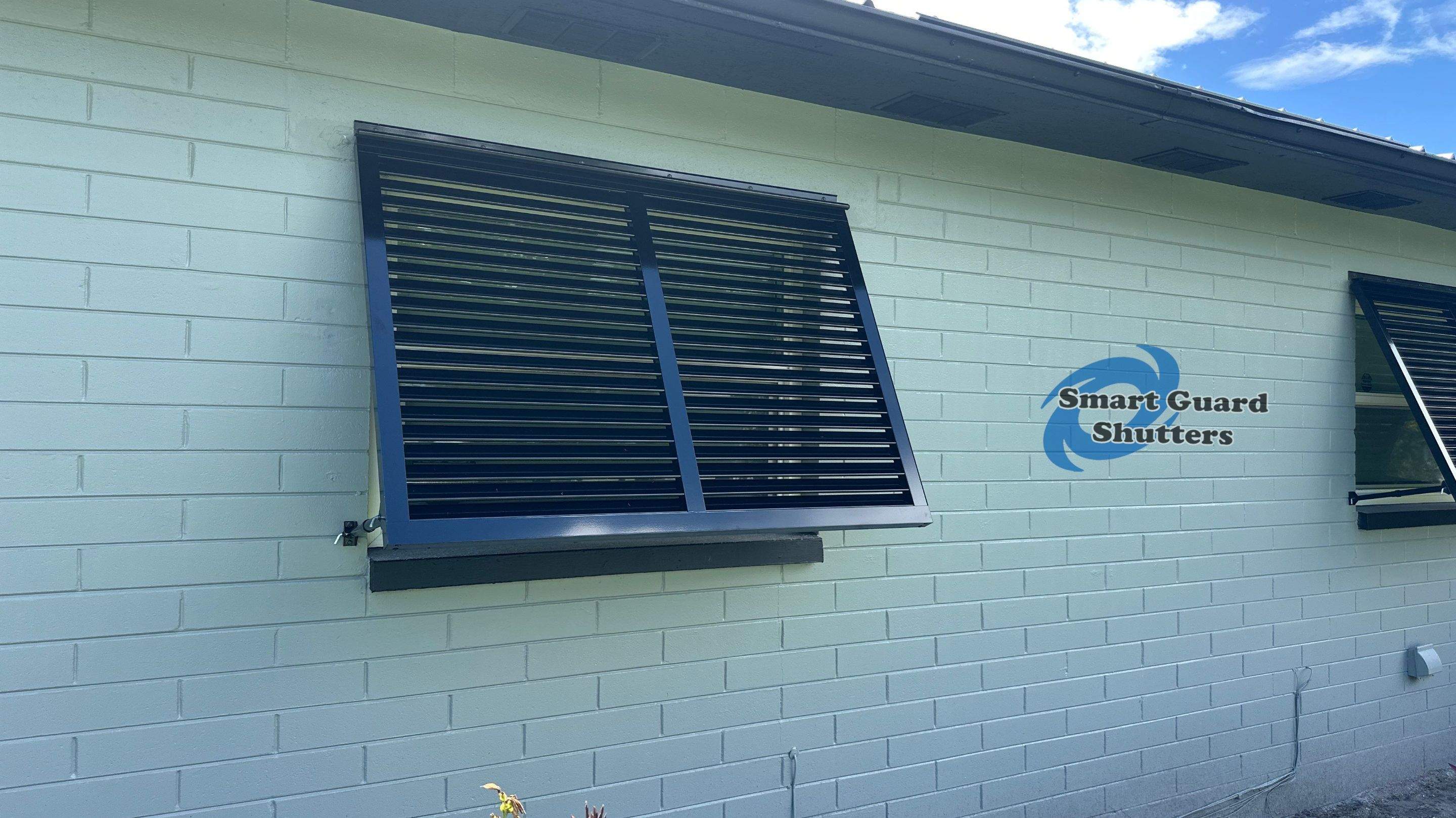 Decorative Bahamas in Jet Black  by Smart Guard Shutters