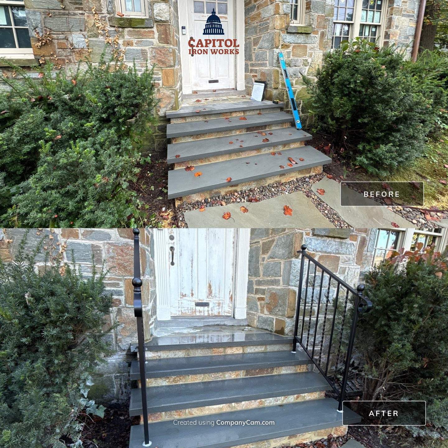Custom Modern Interior Handrail – Minimalist Steel Design – Bethesda, MD by Capitol Iron Works