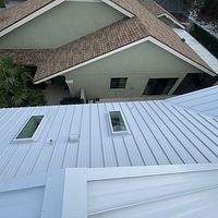 .032 Aluminum 1.5" Mechanical Seam Regal White  by Total Roofing System The Metal Roof Experts