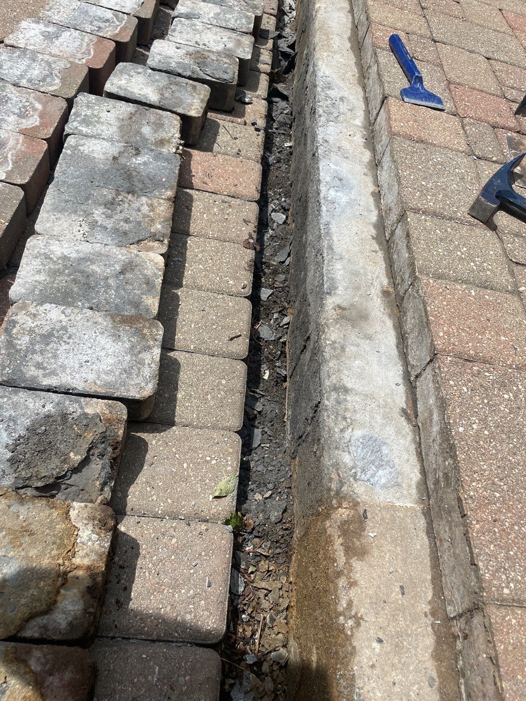 Brick step repair by Northern Power Washing LLC.