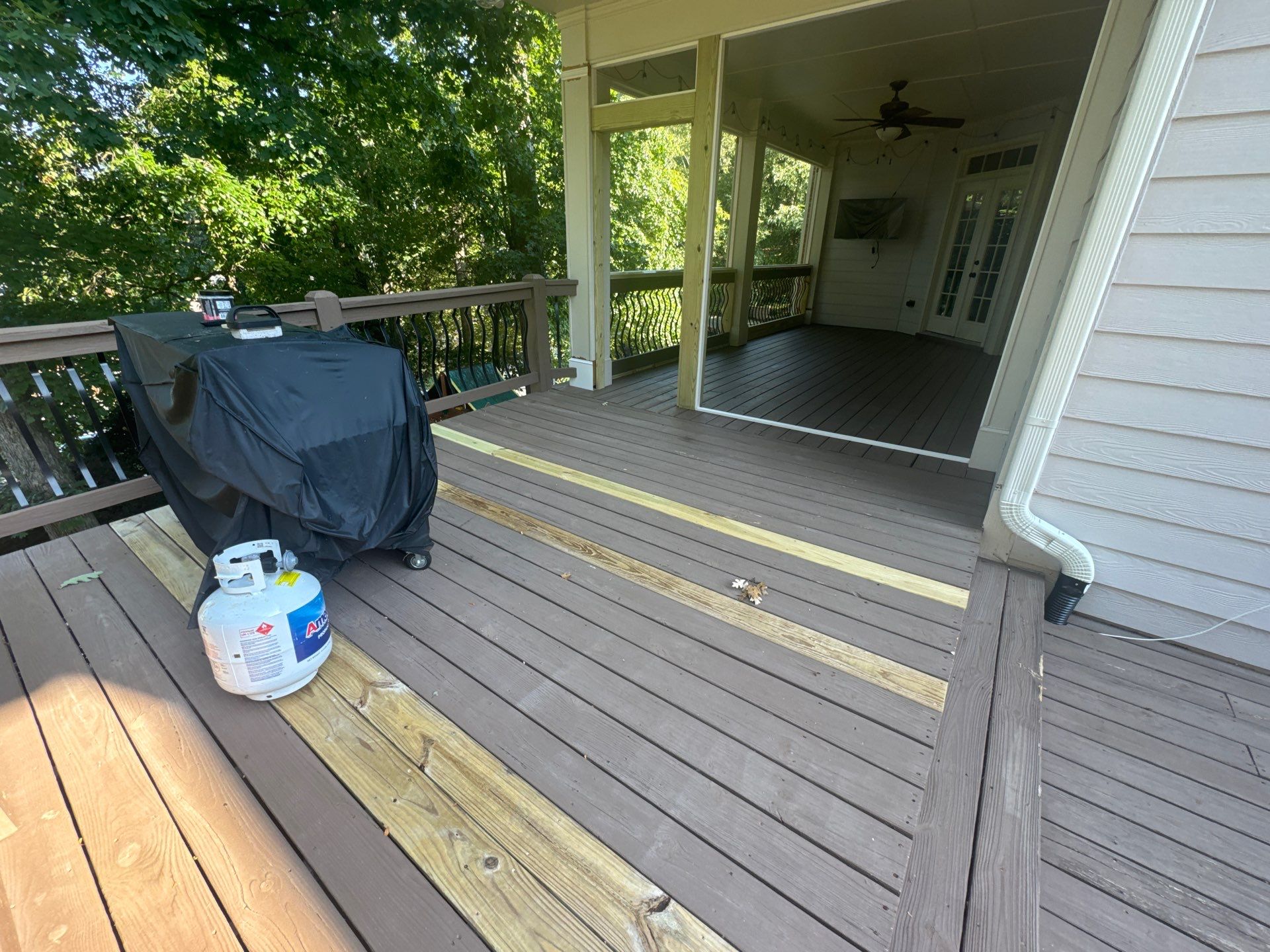 Elevated Covered Deck Construction and Porch Remodel in Mableton by Swift Home Renovations