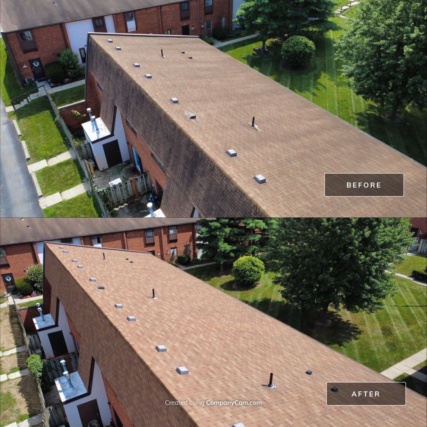 Roof Maxx Commercial Before & After Pictures by Roof Maxx of Columbus, OH