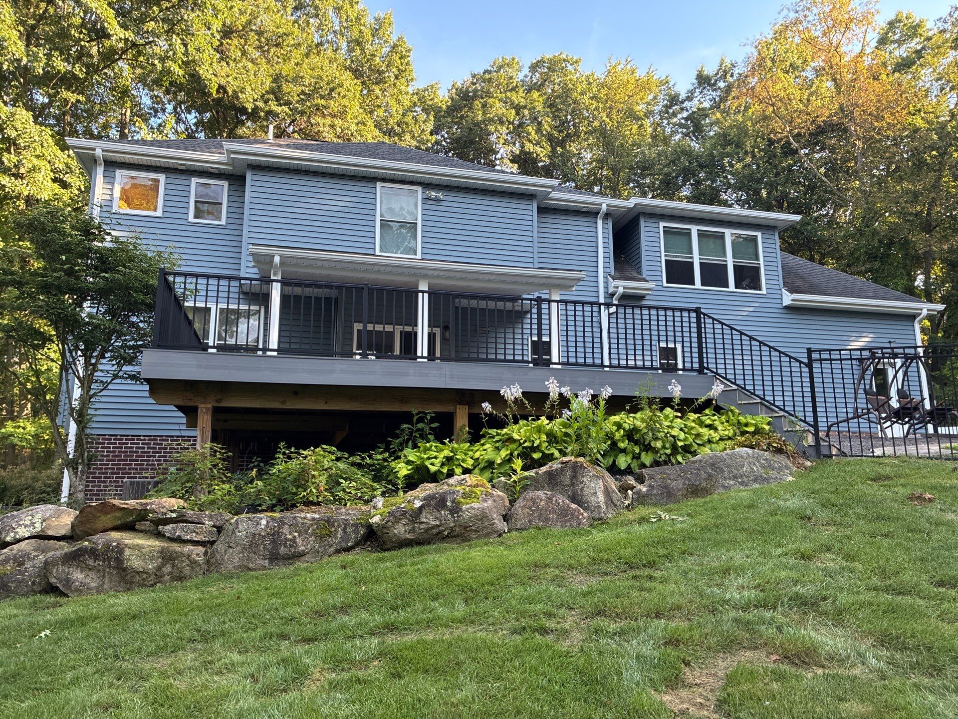Full House Siding Renovation with English Wedgewood Vinyl in Gibsonia by Ideal Siding Pittsburgh