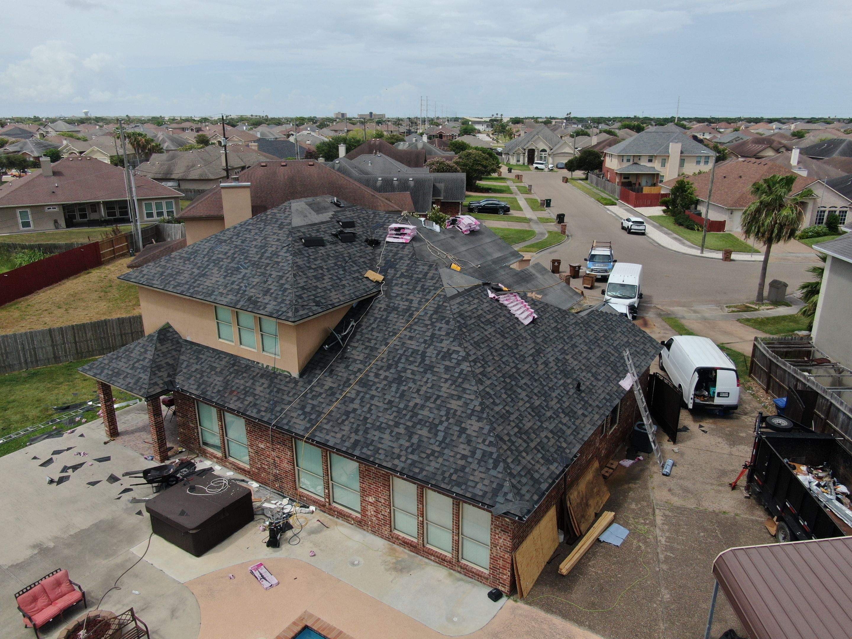 Flashing Stucco above the Roof by Bayfront Roofing and Construction