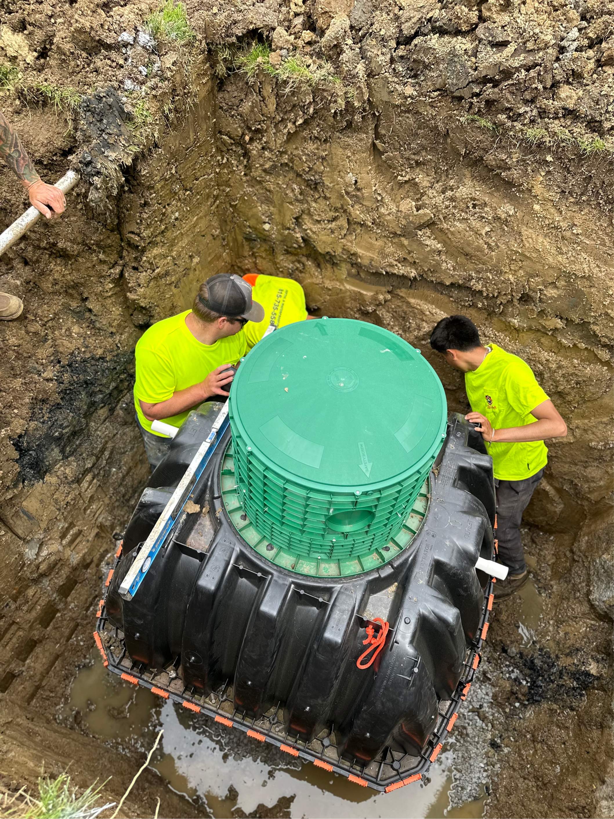 Septic System Installation with Aeration System and Chambers by Allied Water Services