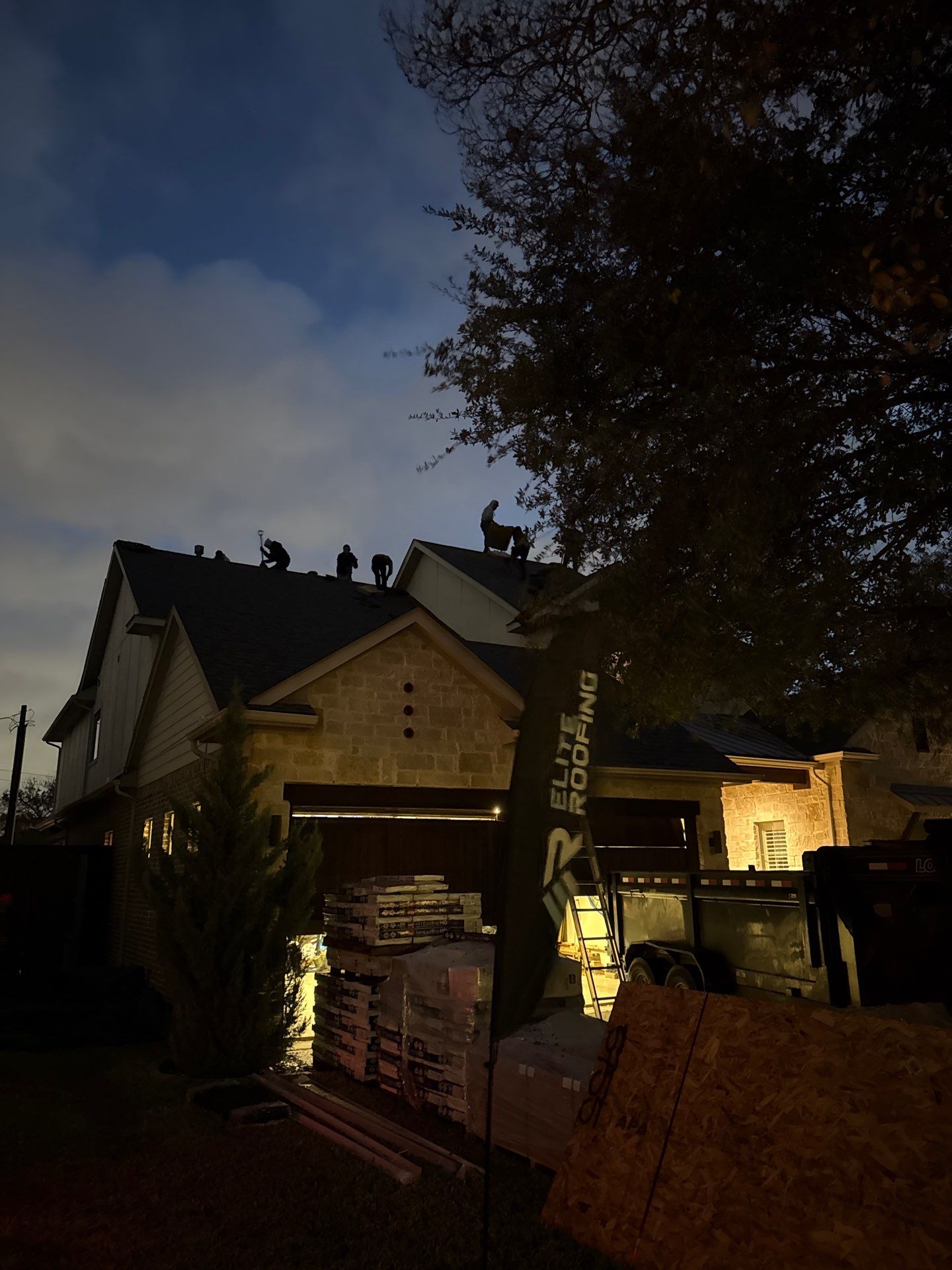 Residential Roof Replacement using GAF HDZ - Weathered Wood by Elite Roofing LLC